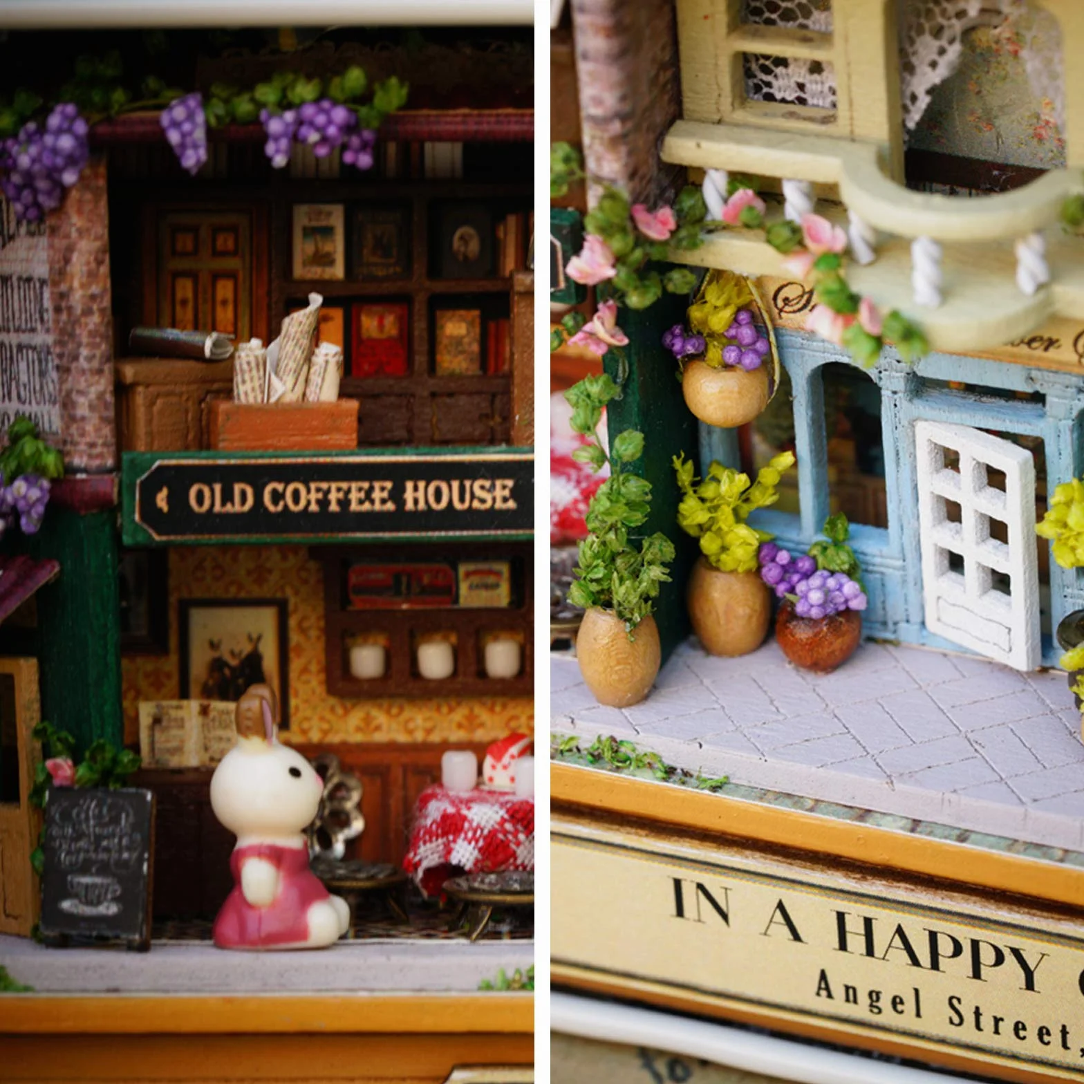 Cuteefun DIY Miniaturowe pudełko zestaw do budowy kina domowego Hnadmade Mini teatr w pudełku kreatywne rękodzieło prezenty dla kobiet (kącik przytulności)