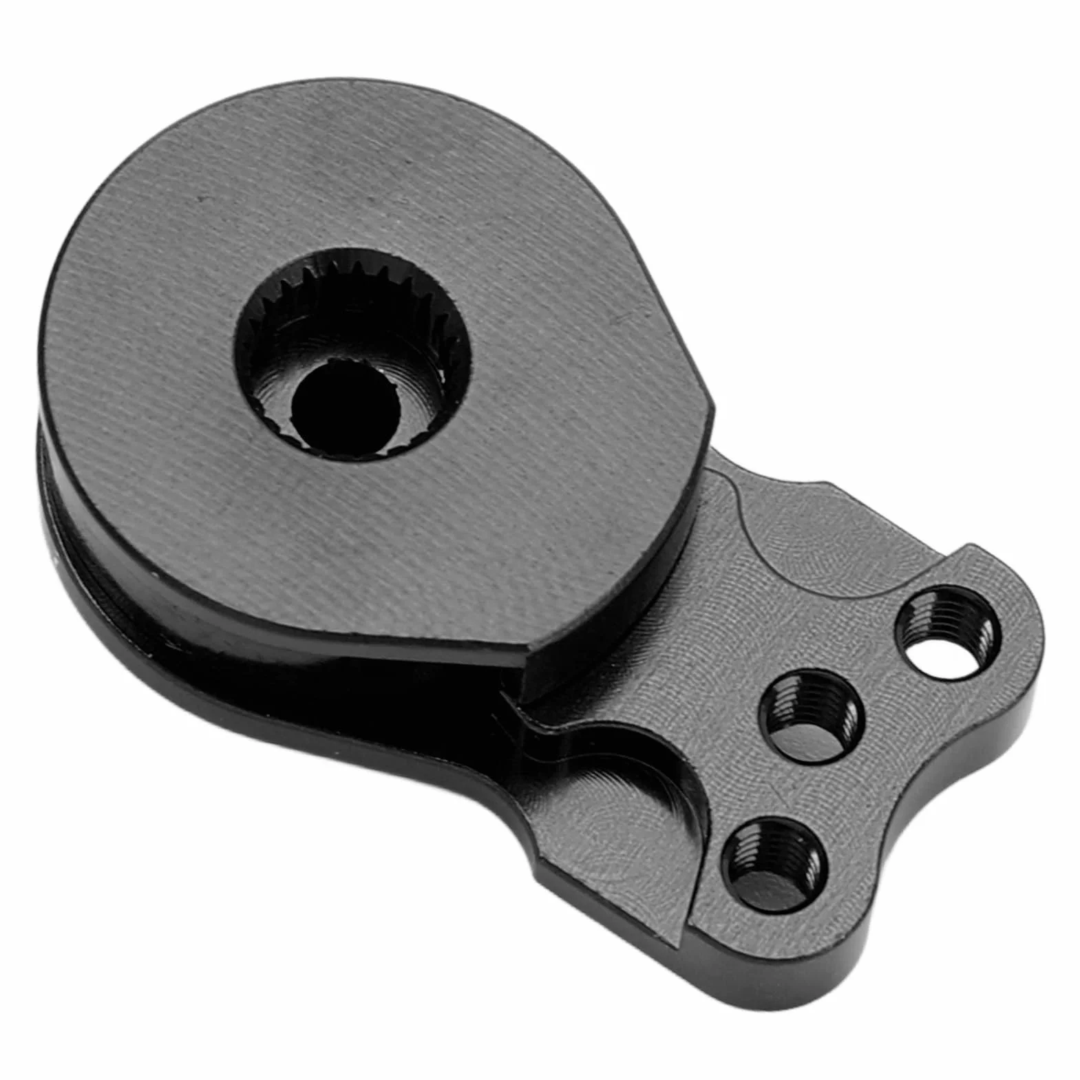 RC Servo Saver, Lekki, Uniwersalny Serwomechanizm ze Stopu Aluminium o Wysokiej Dokładności 25T z zamienną osłoną Przekładni do Samochodu RC 1/10 (BLACK)