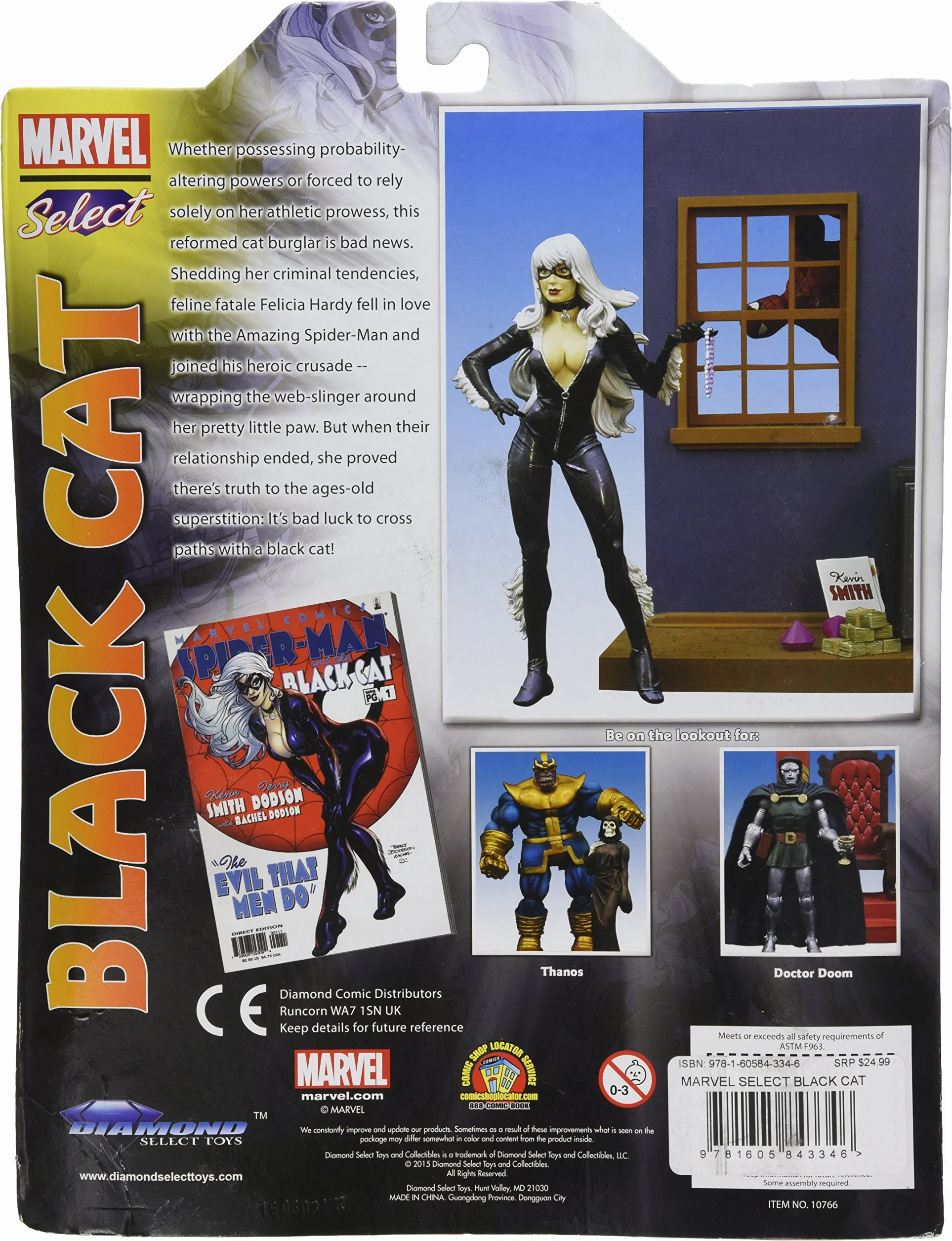 Marvel Select Black Cat: Special Collector Edition Action Figure With Highly Detailed Base