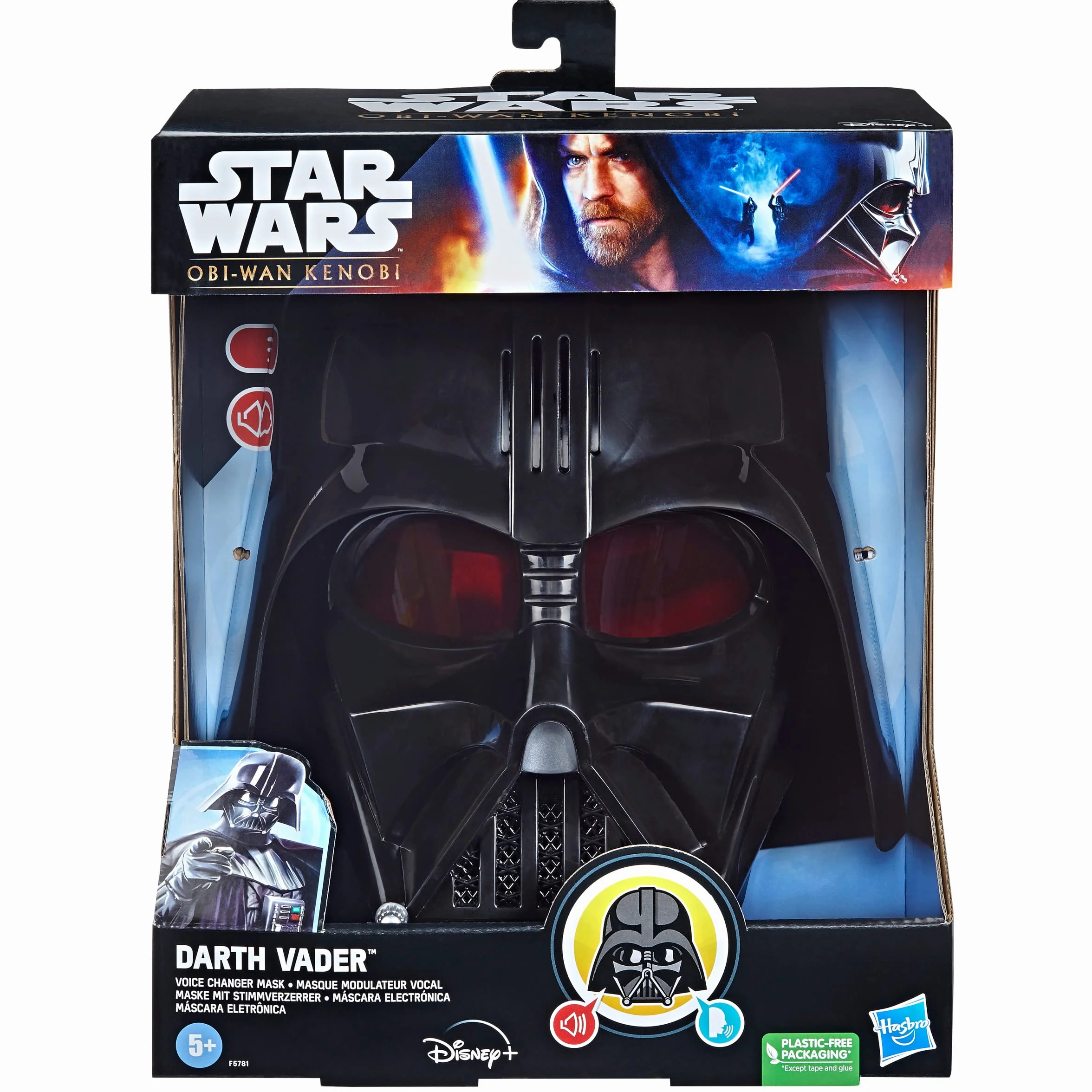 Star Wars Darth Vader elektroniczna maska z funkcją zniekształcania głosu, zabawka dla dzieci od 5 lat do odgrywania ról z efektami dźwiękowymi