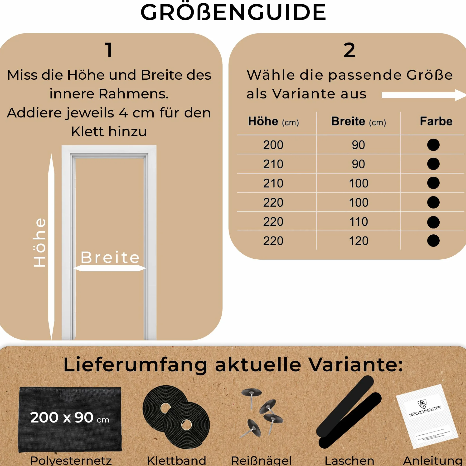 MÜCKENMEISTER® Moskitiera na drzwi balkonowe, 200 x 90 cm, moskitiera na drzwi balkonowe, magnetyczna