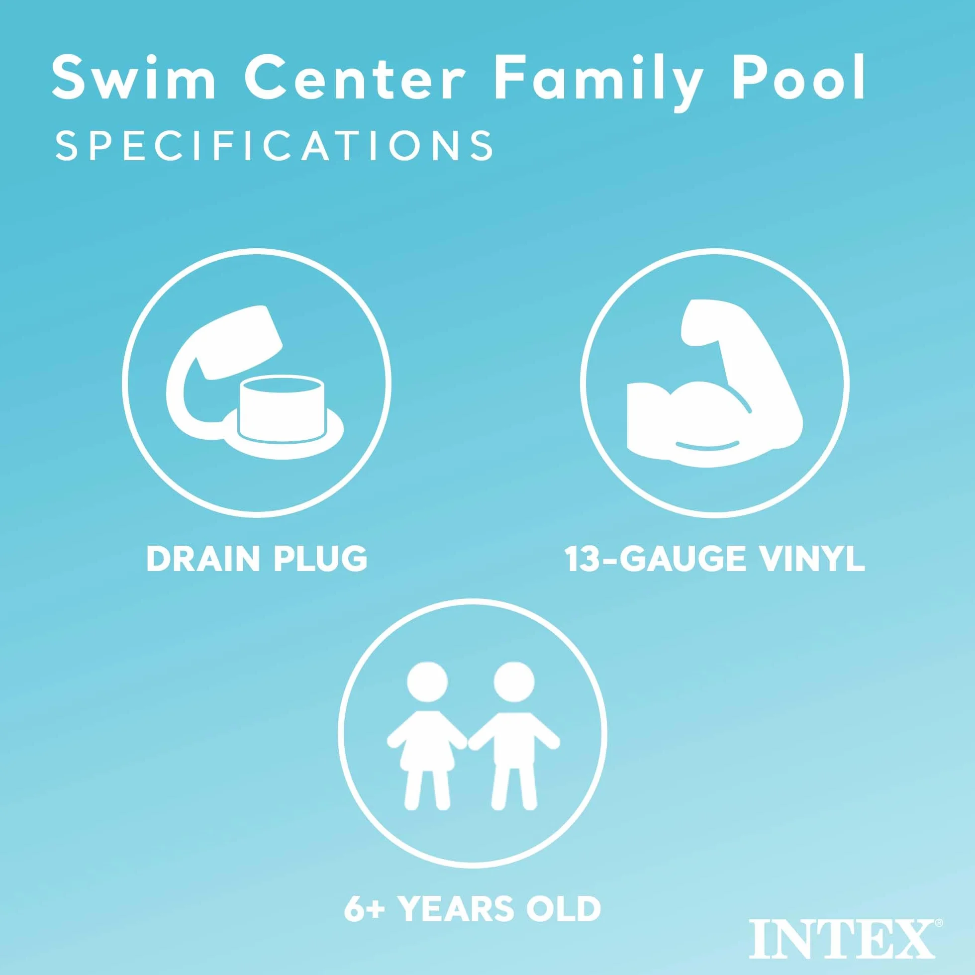 Intex Mandarin Swim Center basen rodzinny, 228 x 152 x 48 cm, dla dzieci w wieku od 3 lat