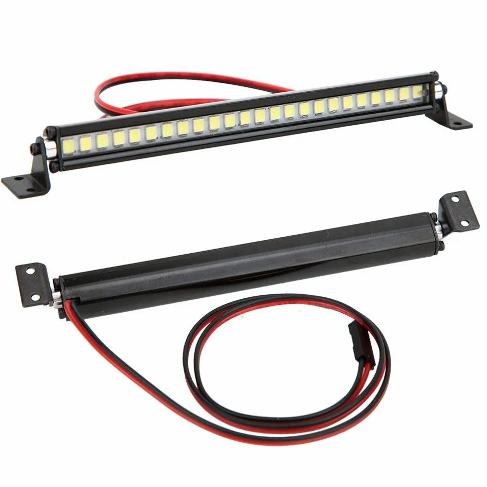 Światła dachowe RC, 24 diody LED lampa dachowa dekoracja RC akcesoria kompatybilne z Scx10 1/10 RC Car (czarny)