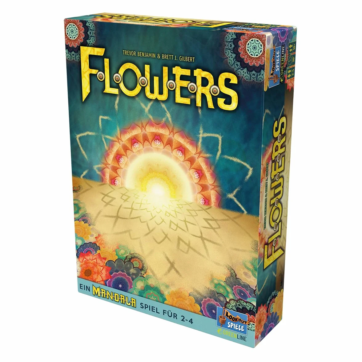 Lookout, Flowers: gra mandala, gra rodzinna, gra karciana, dla 2-4 graczy, od 10 lat, 30 minut, niemiecki