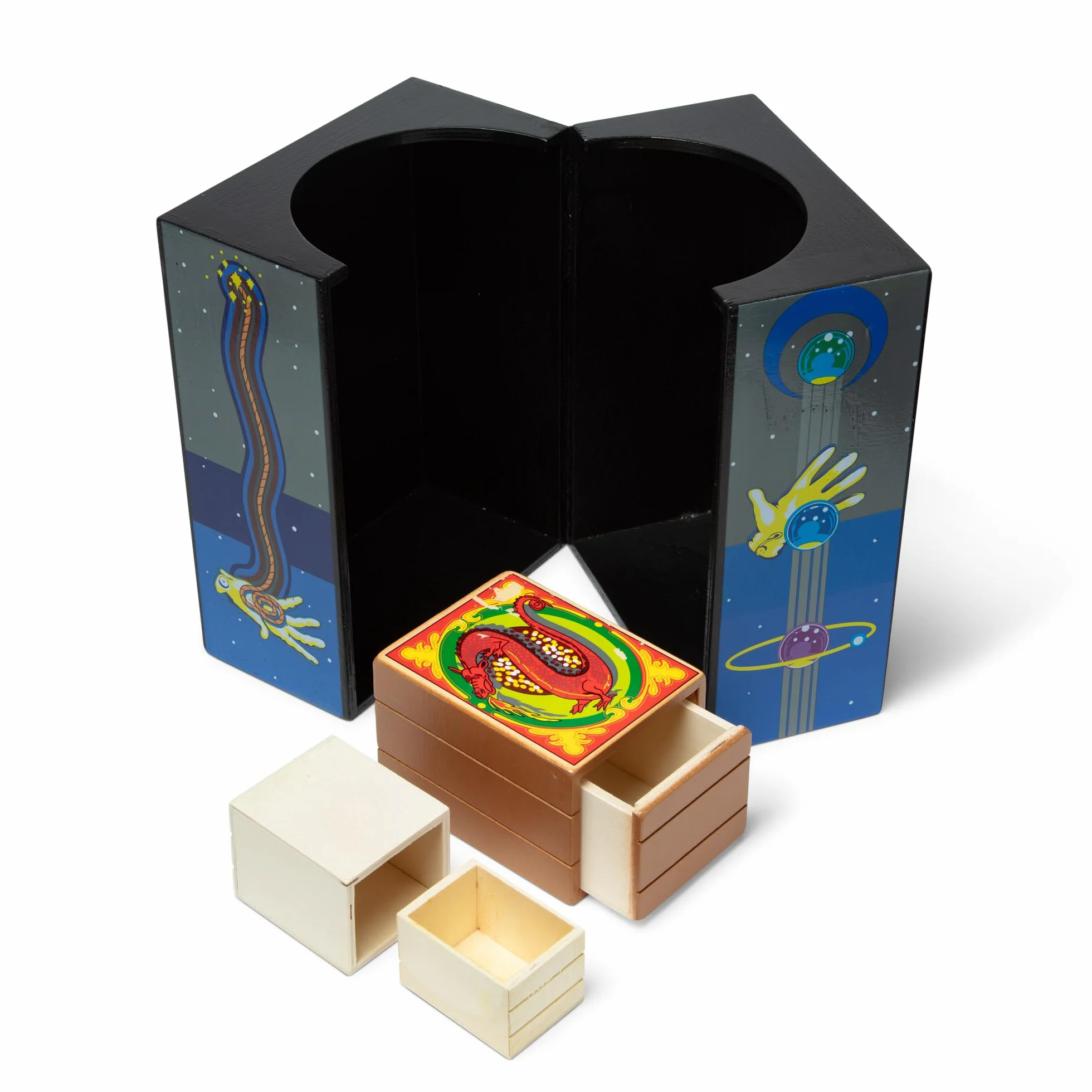 Melissa & Doug luksusowy zestaw magiczny, zabawa z odgrywaniem ról, zestaw zabawkowy, drewniana zabawka, od ósmego roku życia, prezent dla chłopca lub dziewczynki