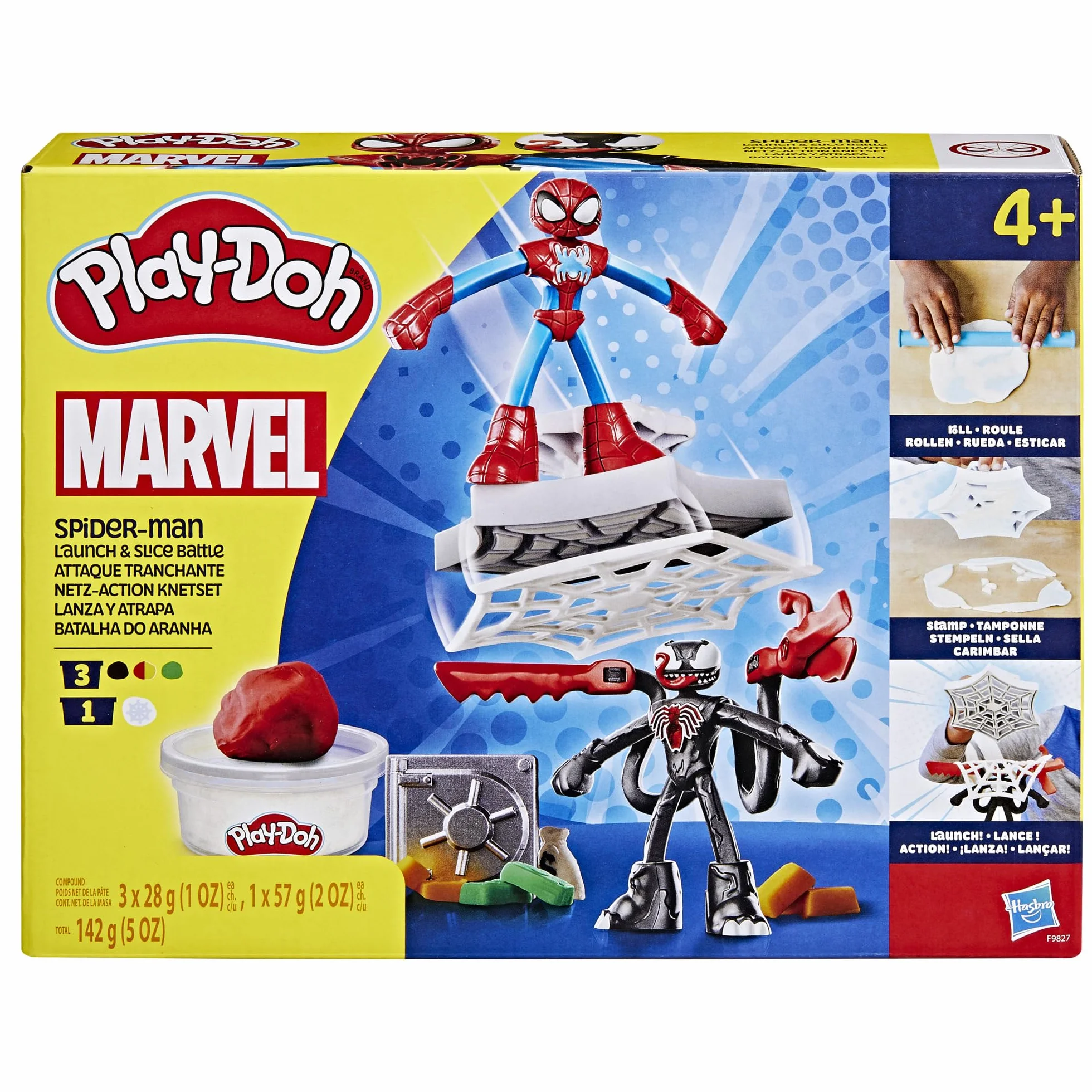 Zestaw do zabawy Play-Doh Marvel Spider-Man Walcz, strzelaj i przecinaj