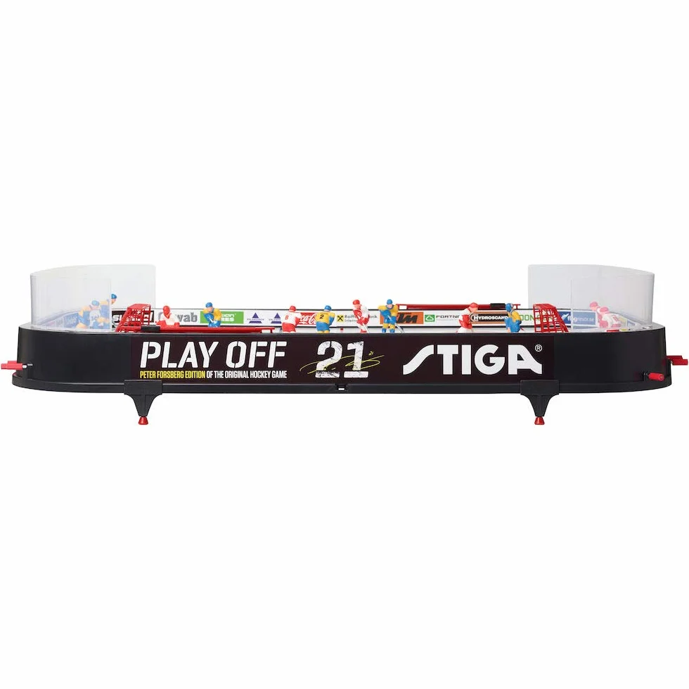 STIGA Blat Rod Hockey Game Play Off 21 – klasyczna akcja hokeja na lodzie z ulepszonymi funkcjami, łatwy montaż, zawiera 2 krążki - zabawa dla wszystkich grup wiekowych