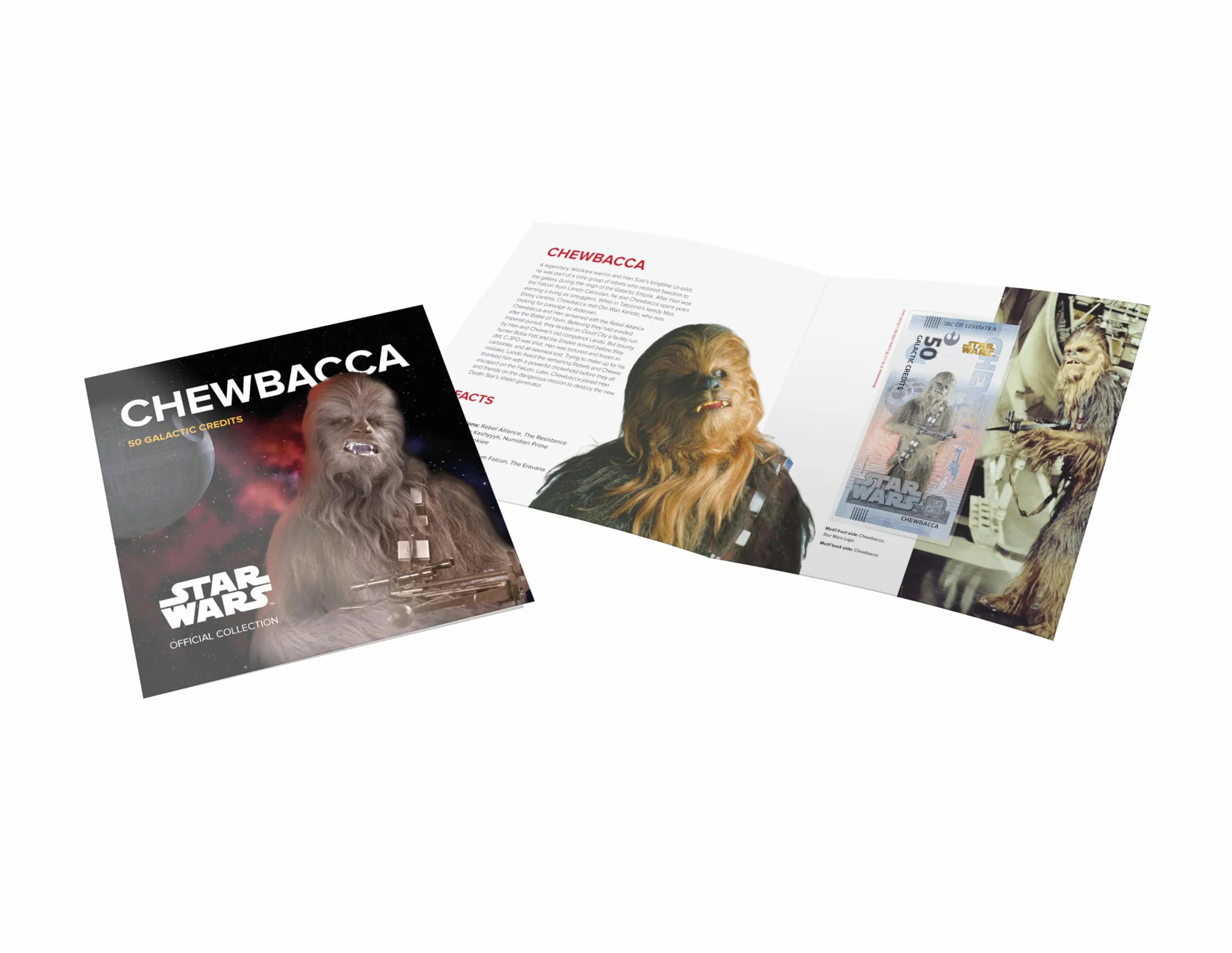 FANTASY CLUB | Bilet Star Wars Trilogy Original Chewbacca | Oficjalne towary | Edycja limitowana ze złotym hologramem i efektami UV