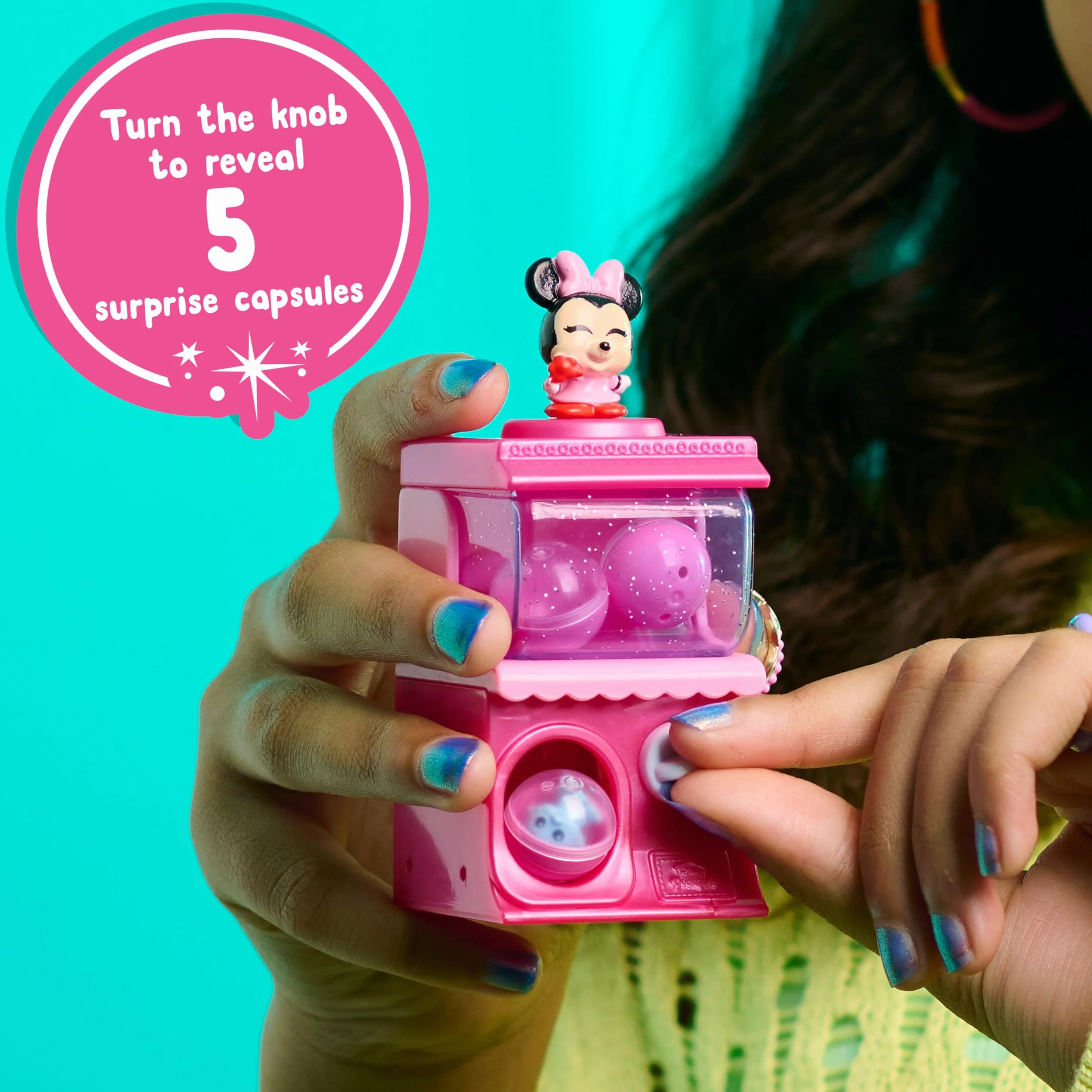 Just Play Disney Doorables Squish'Alots Whatcha Gotcha Machines, 6 niespodzianek w środku, figurki kolekcjonerskie, zabawki dla dzieci od 5 lat