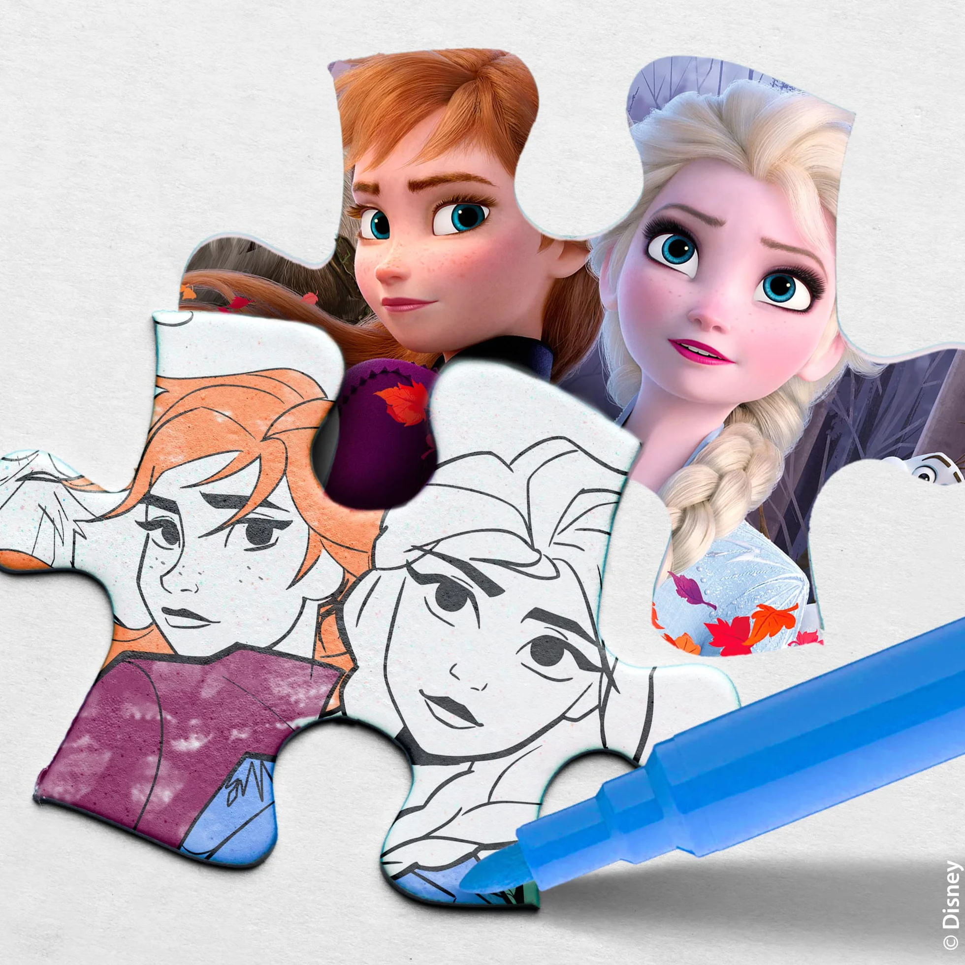 Lisciani Disney Puzzle Dwustronne Maxi podłogowe 150 El. Kraina Lodu