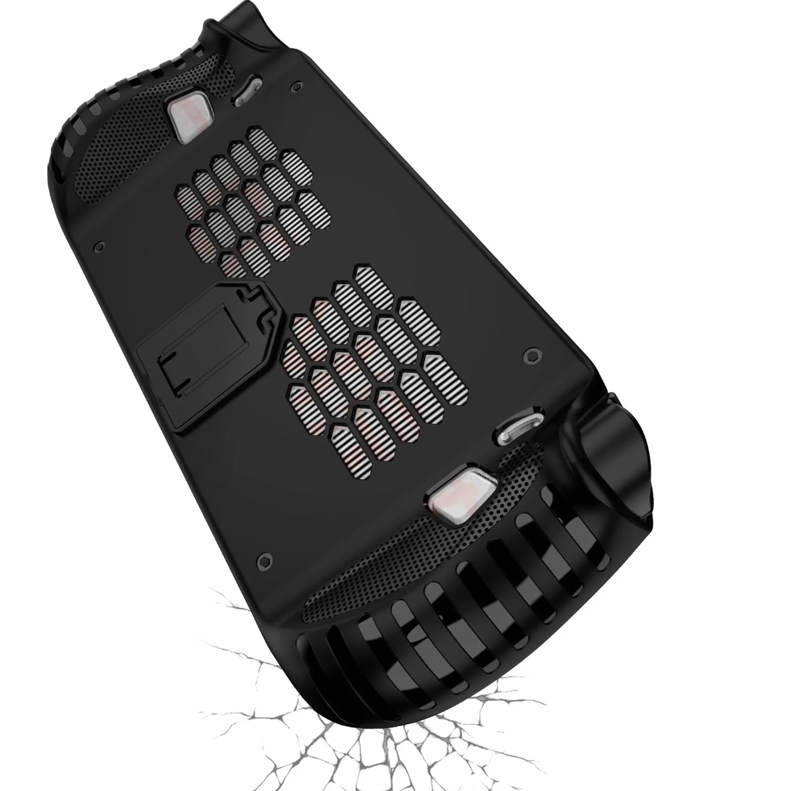 Etui Ochronne do Lenovo Legion Go S 8" Konsola do Gier 2025,TPU Miękki Torba Pokrowiec Etui Powłoki z Grip i Podpórką do Legion Go S Wyświetlacz Gaming Handheld Console,Czarny