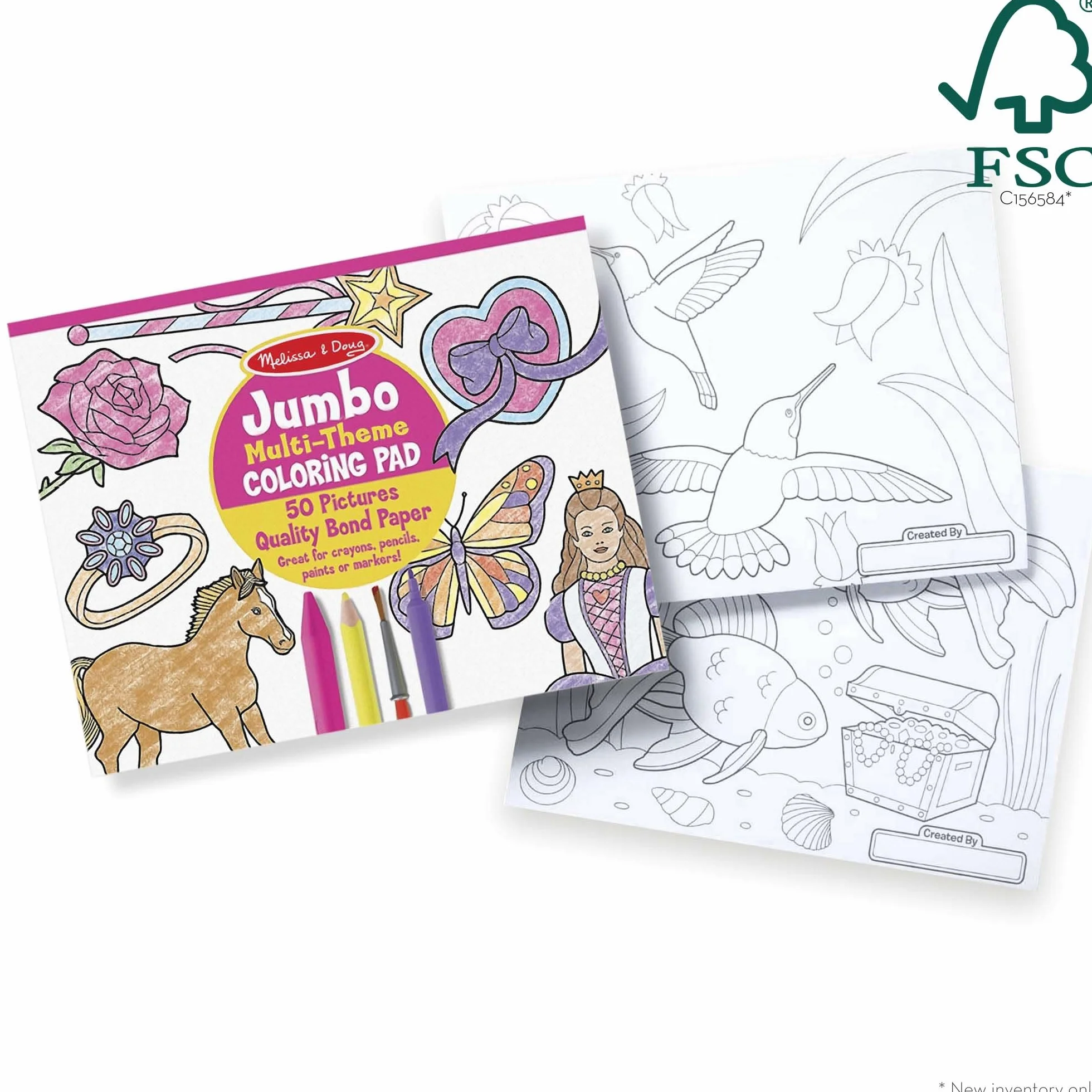 Melissa & Doug duża kolorowanka różowa blok z zadaniami 3+ prezent dla chłopca lub dziewczynki