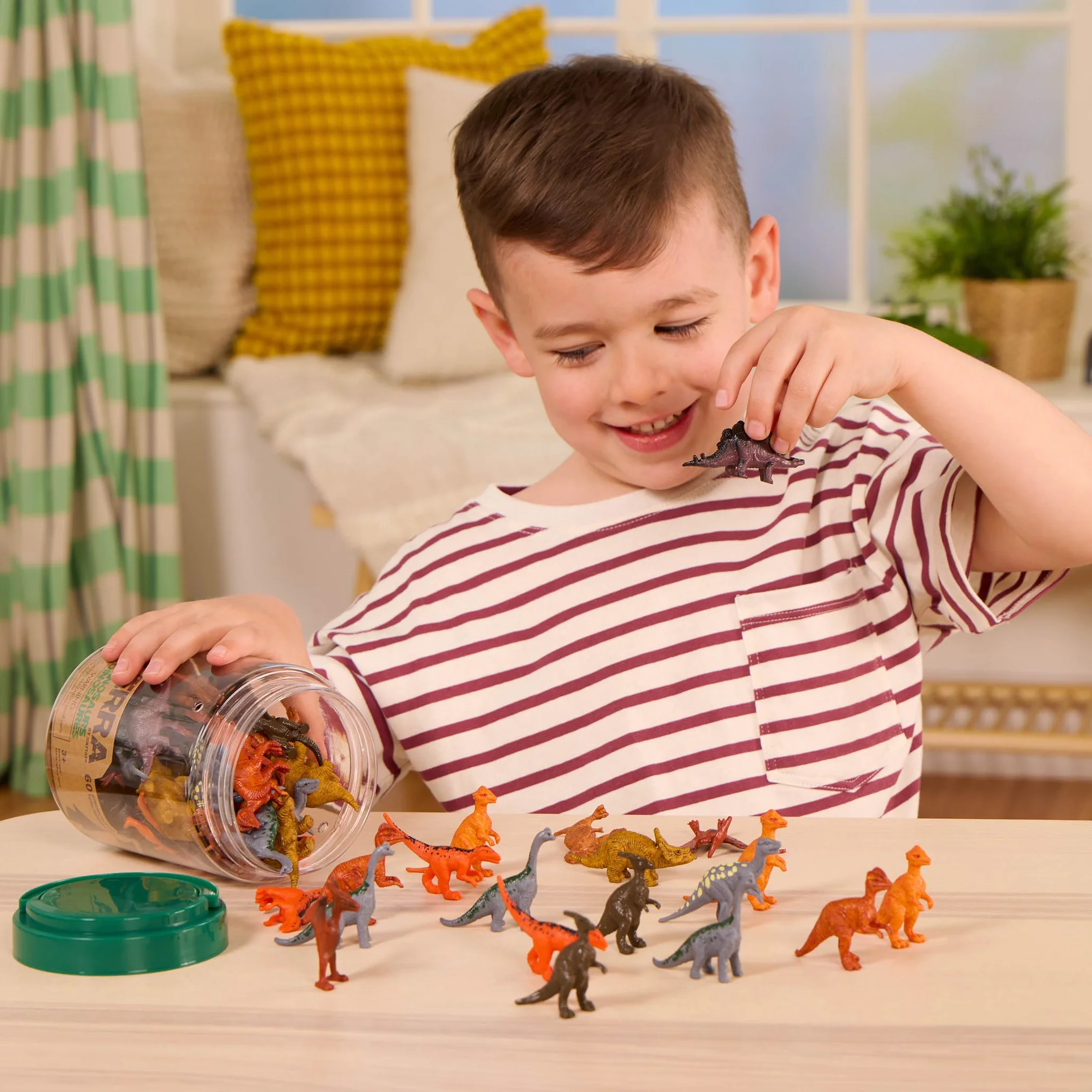 Terra by Battat Dinozaury – różne miniaturowe figurki z dinozaurami dla dzieci od 3 lat (60 szt.)