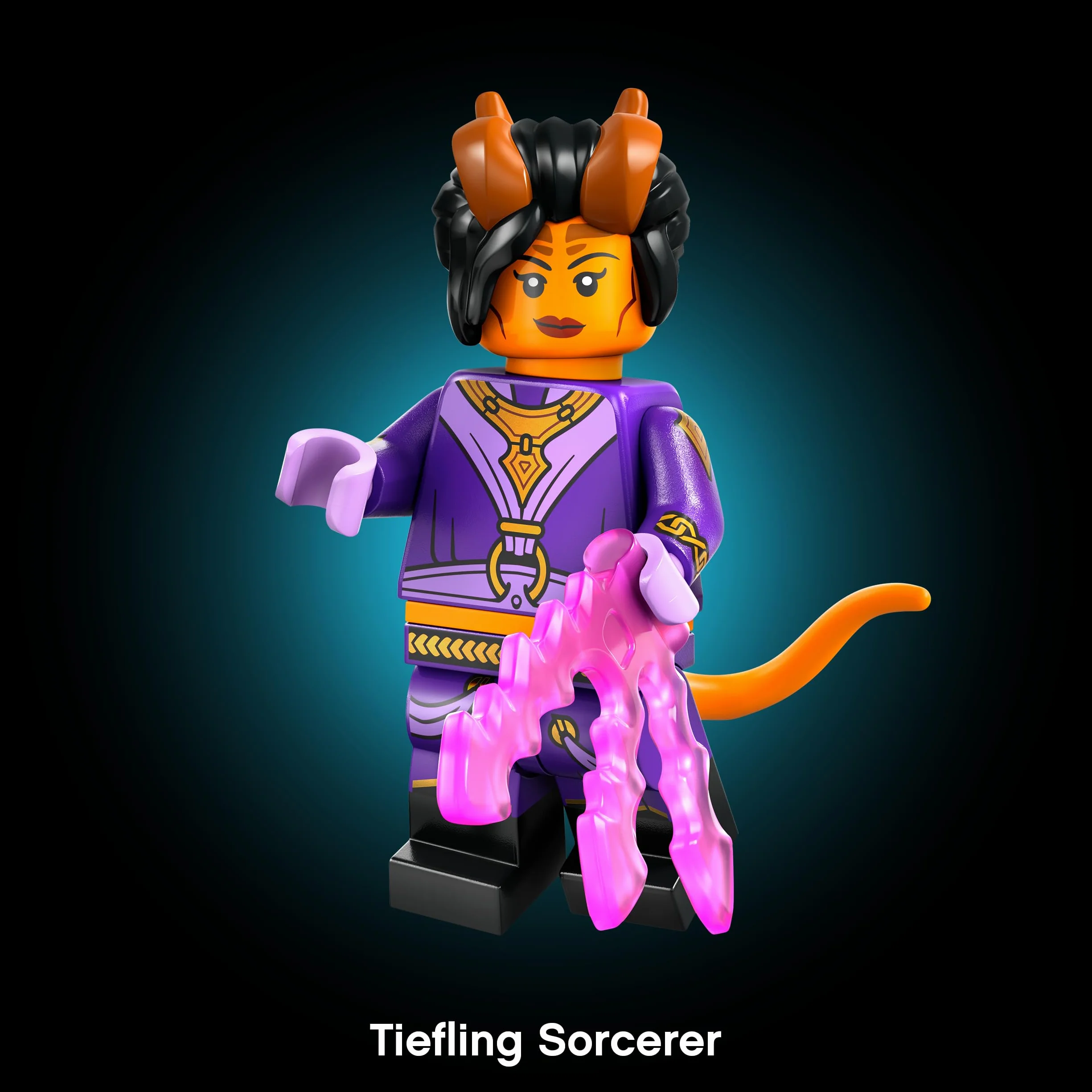 Lego Dungeons & Dragons minifigurki z serii: Tiefling Sorcerer (Tieflingzauberer:in) – DND Lego figurki do kolekcjonowania (71047)