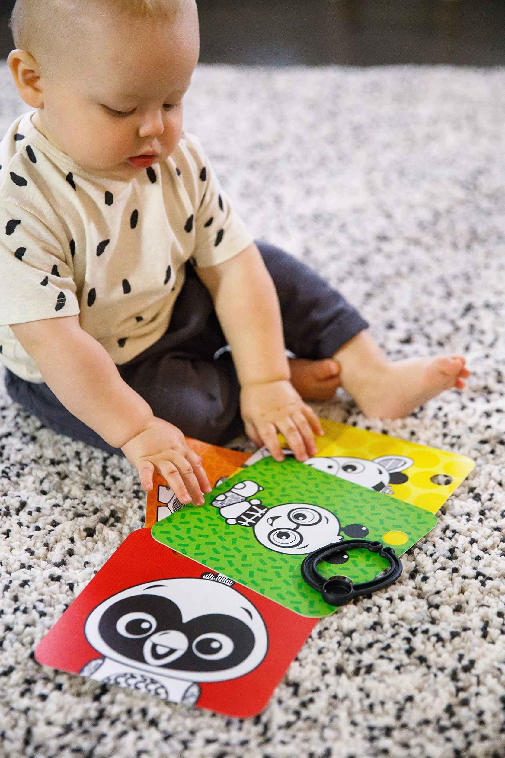Baby Einstein, Flip For Art, lustra i karty o silnym kontraście, idealne do zabawy na brzuchu lub w podróży
