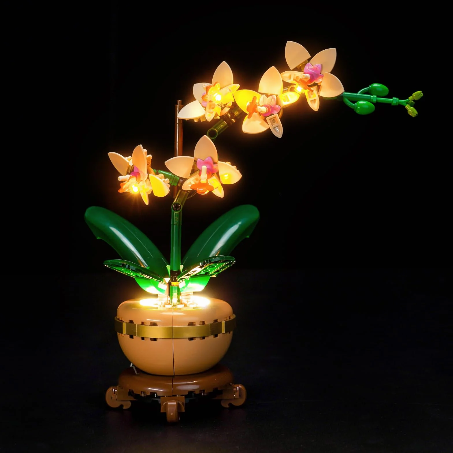 Zestaw świateł LED kompatybilny z Lego 10343 Mini Orchid Botanical Collection Set (nie jest to model), zestaw oświetleniowy kompatybilny z mini orchideą 10343, kreatywna zabawka