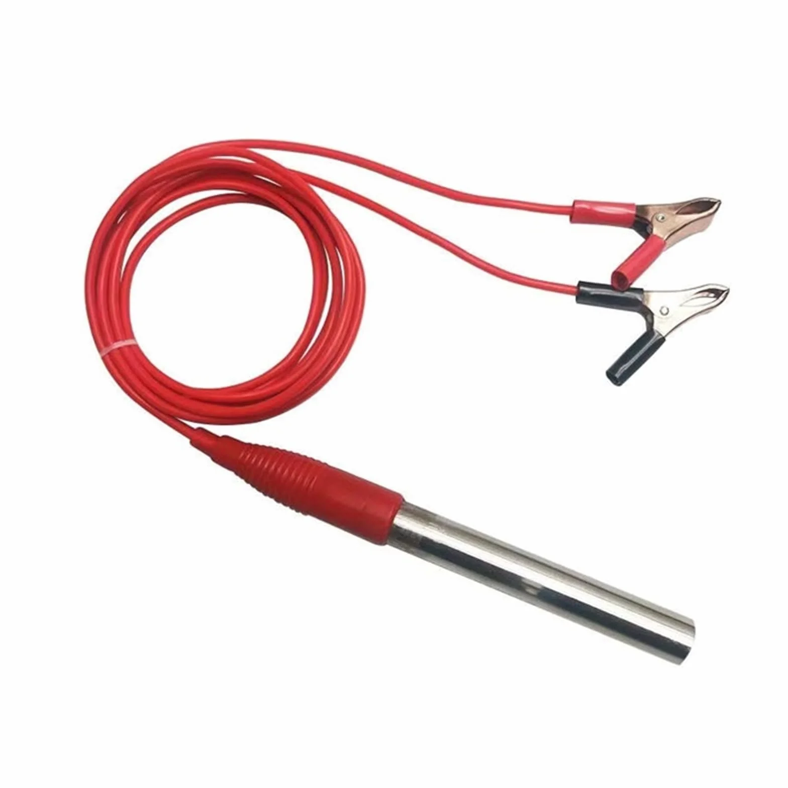 Grzałka, 12V DC Podgrzewacz Wody Z Wkładem Grzewczym Z Zaciskiem Krokodylkowym 150 W 200 W 300 W Stal Nierdzewna Przenośny Podgrzewacz Zanurzeniowy(12V 200W)