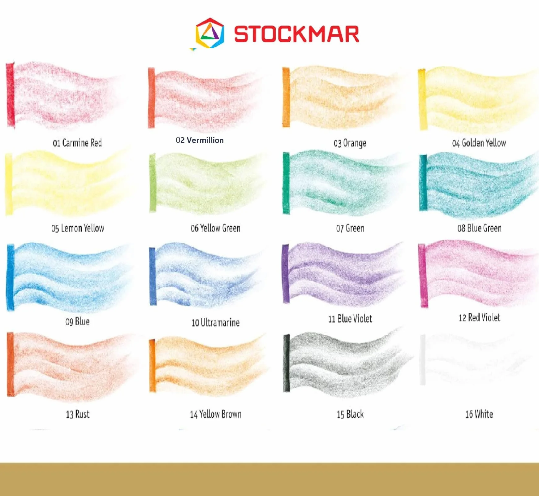 Stockmar 204884266 Zestaw Bloków Świecowych, Wielokolorowy, 16 Sztuk
