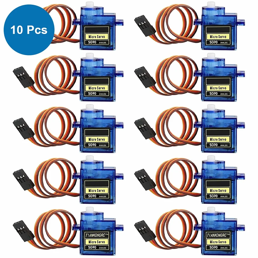 MMOBIEL Zestaw 10 szt. SG90 9G Mikroserwo do Arduino Raspberry Pi