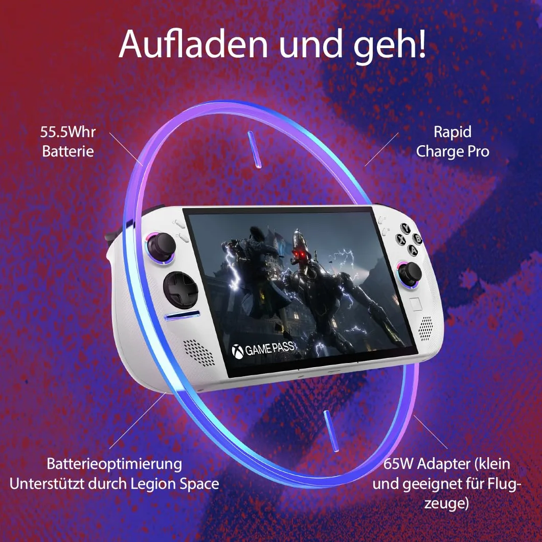 Lenovo Legion Go S konsola do gier, wy?wietlacz WUXGA 8", AMD Ryzen Z2 Go, 32 GB RAM, 1 TB SSD, karta graficzna AMD Radeon | Win11 | kolor bia?y | w zestawie 3 miesi?ce Xbox Game Pass Ultimate [video game]