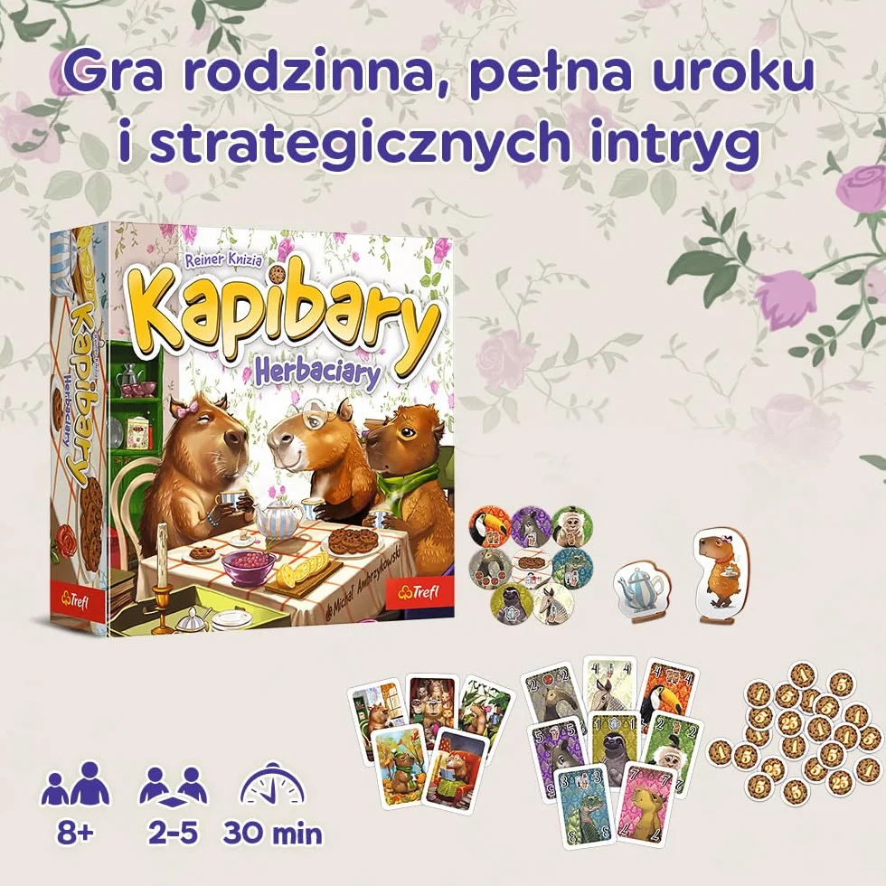 Trefl - Kapibary Herbaciary - Gra Rodzinna, Strategia, Planowanie i Logiczne Myślenie, dla Dorosłych i Dzieci od 8 lat