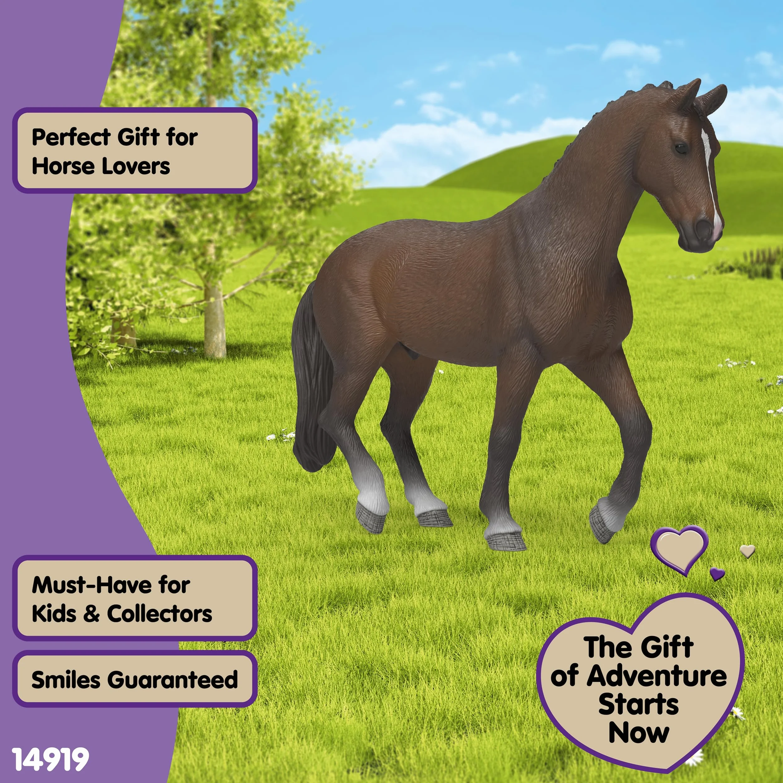 schleich HORSE CLUB | KWPN Wałach 14919 | szczegółowy koń | Prezent dziewczynkom i chłopcom | Dekoracja i kolekcjonerska figurka | Zabawki koni od 5 lat | 14 x 4 x 11 cm