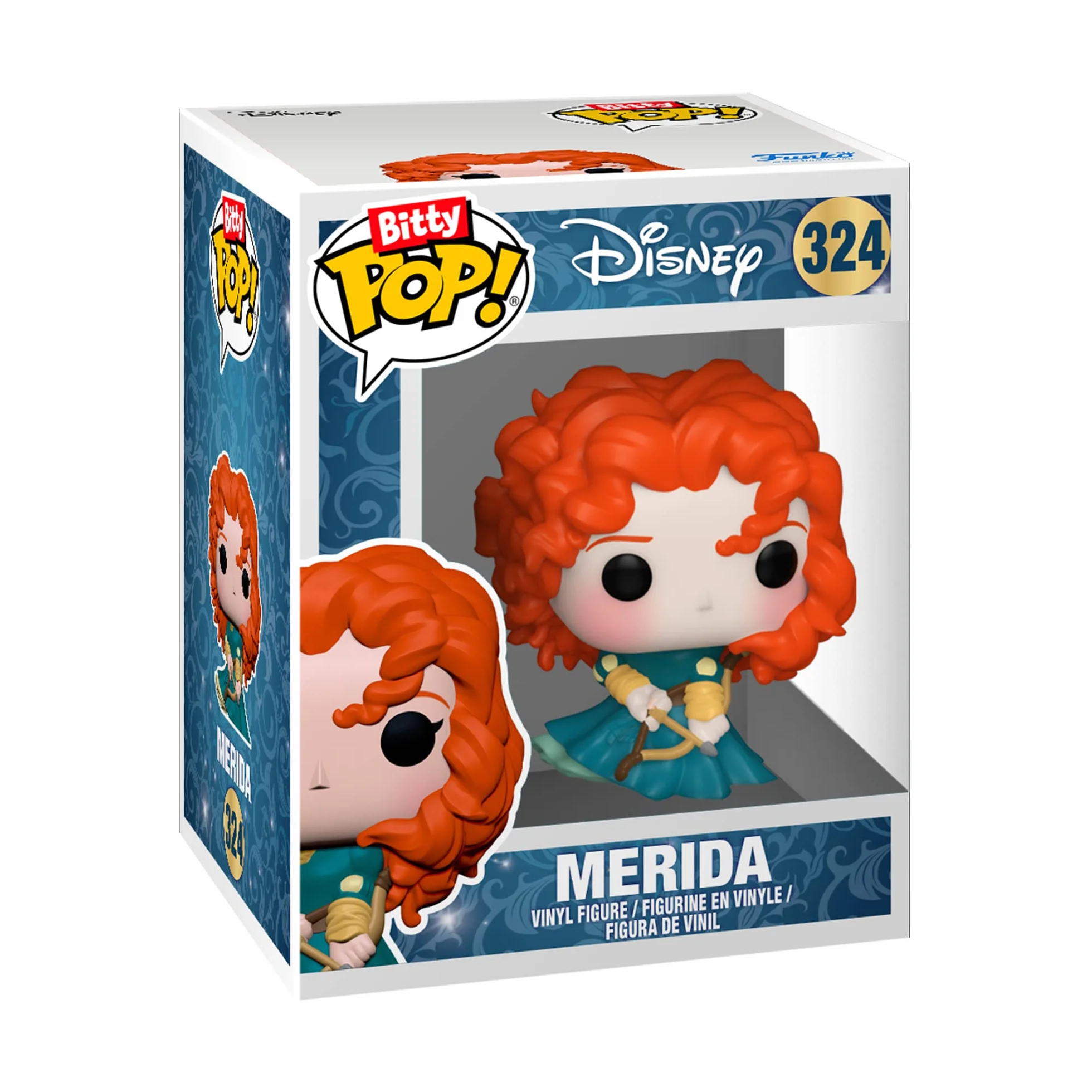 Funko Bitty Pop! Disney Princess - Roszpunka, Merida, Moana i tajemnicza mini-Figurynka z niespodzianką - 2,2 cm do kolekcjonowania - półka do układania w stos w zestawie - pomysł na prezent,