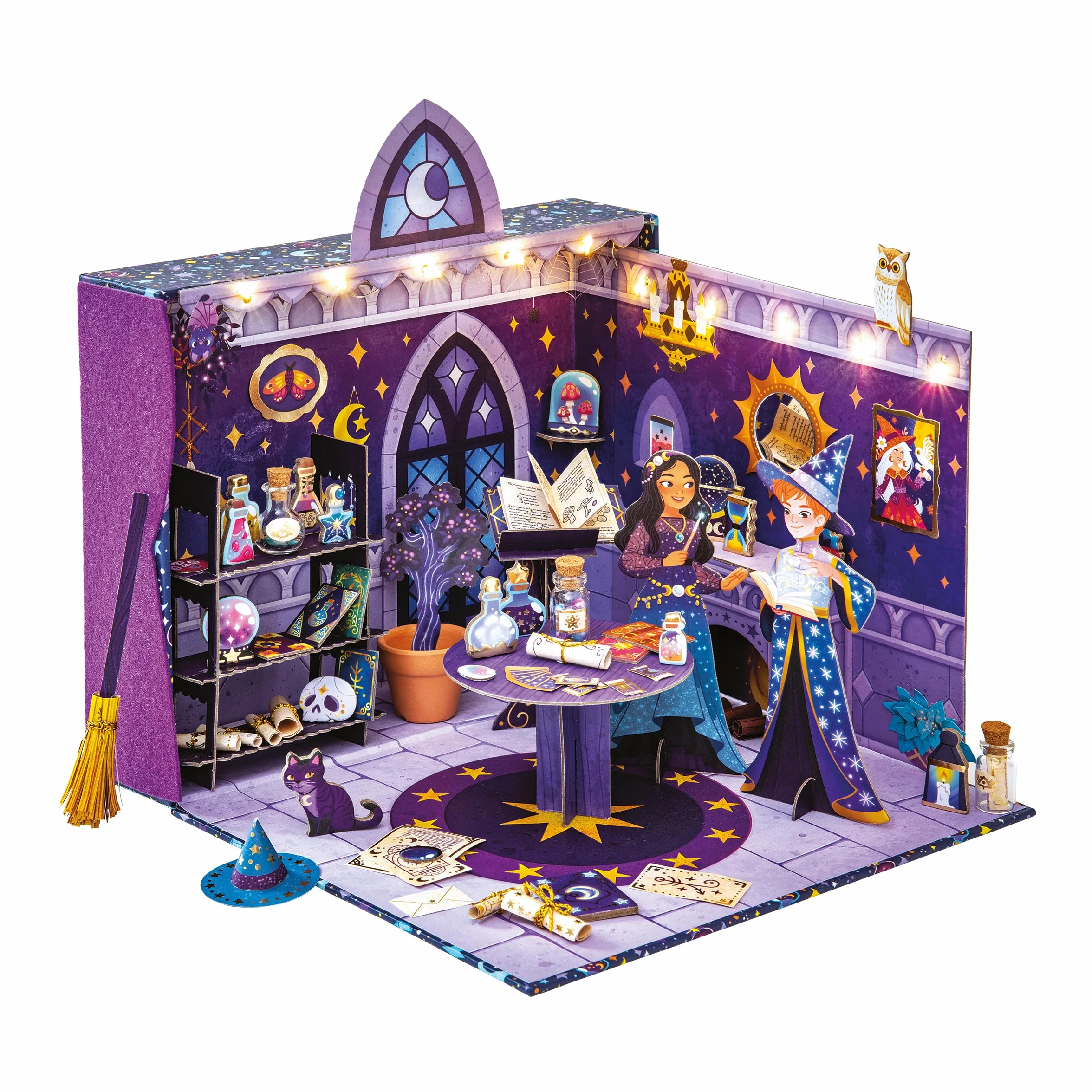 Janod Magic School-Warsztat czarownic do ćwiczeń ręczne kreatywne rękodzieło - dekoracja do tworzenia - świat magii - gra dla dzieci od 8 lat - J09140, wielokolorowy (JURATOYS J09140)