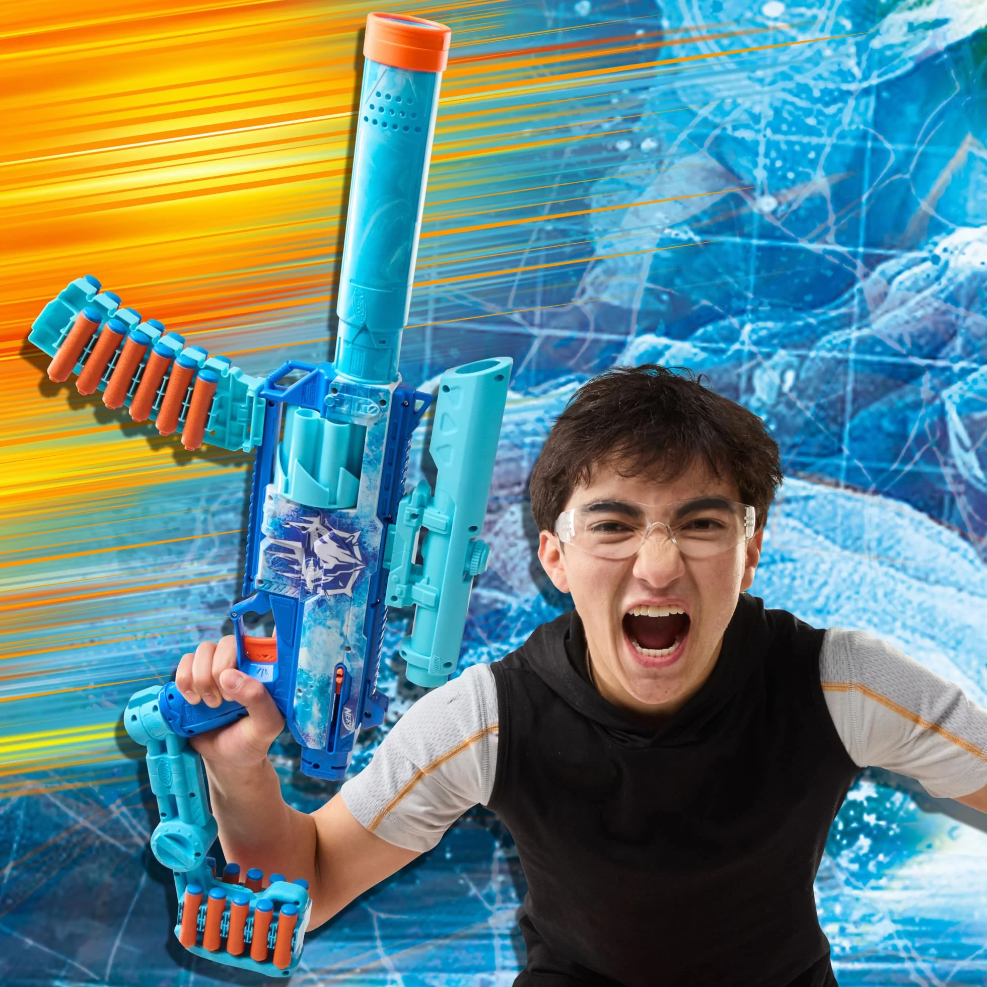 Nerf Wyrzutnia Loadout FrostFusion i 30 Strzałek N1