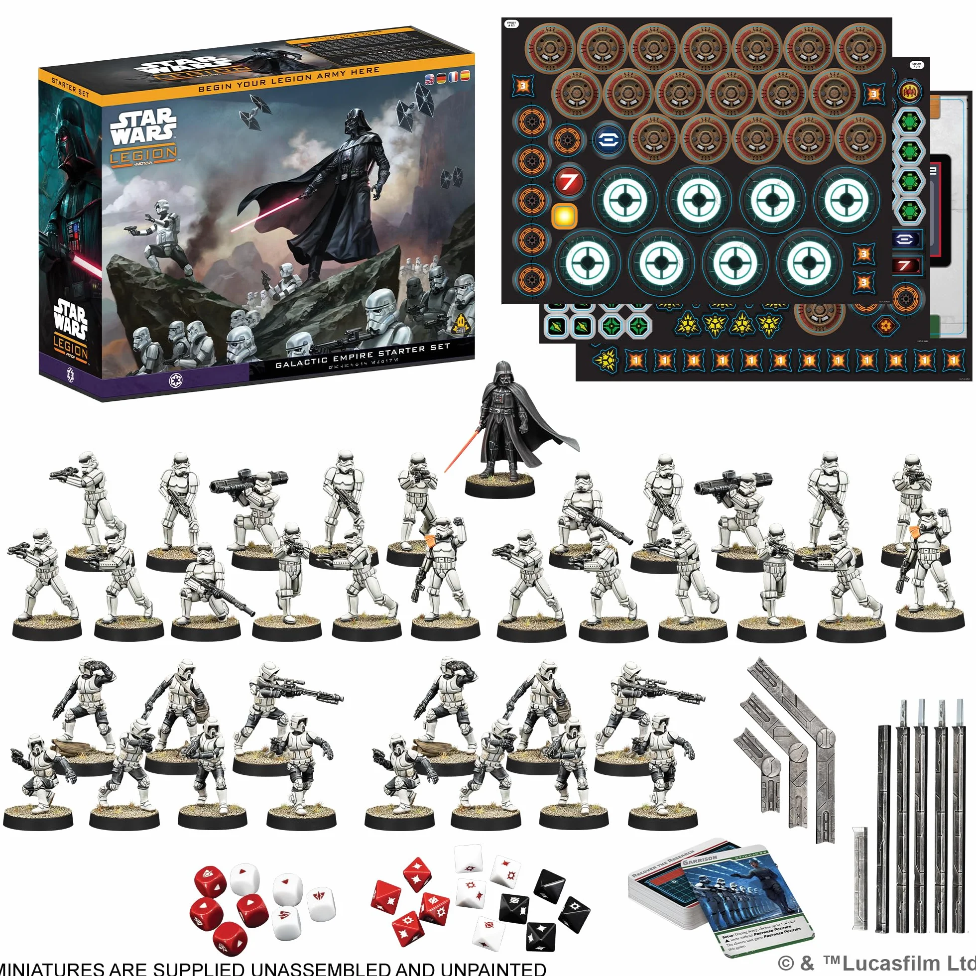 Star Wars: Legion Galactic Empire Starter Set Atomic Mass Games gra planszowa 2 graczy 14+ lat 120-180 minut niemiecki wielojęzyczny