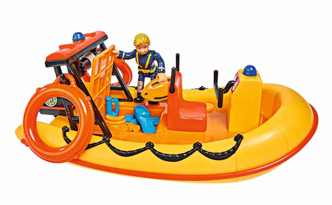 Simba 109252571038 Strażak Sam Łódź Neptun z figurką, 20 cm