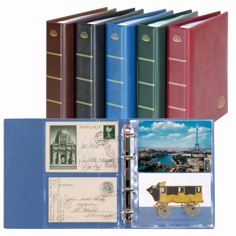 Lindner 5800 - B album na kartki pocztowe LOTOS-niebieski