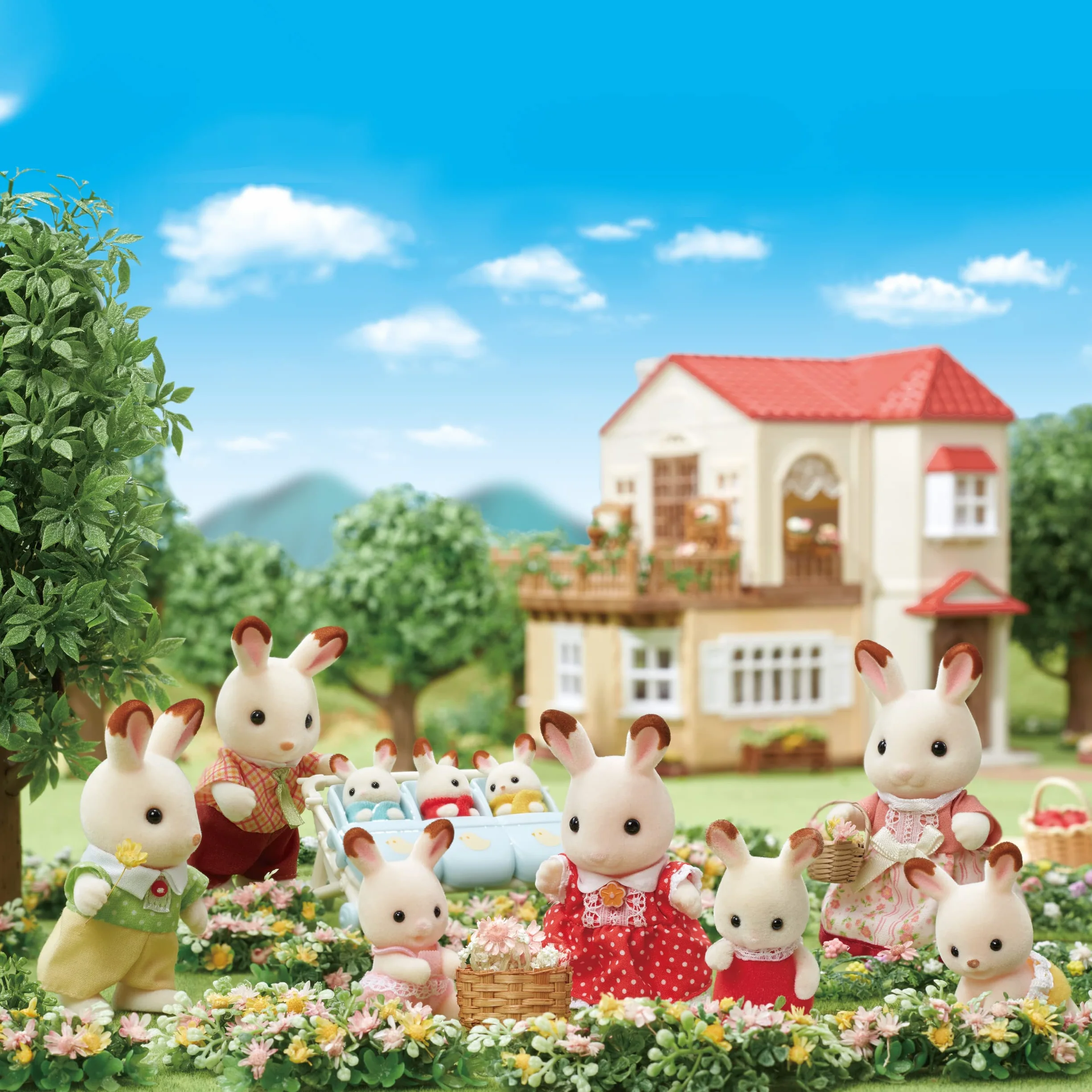 Sylvanian Families Czekoladowe Zające Figurka, Wielokolorowy, od 3 lat