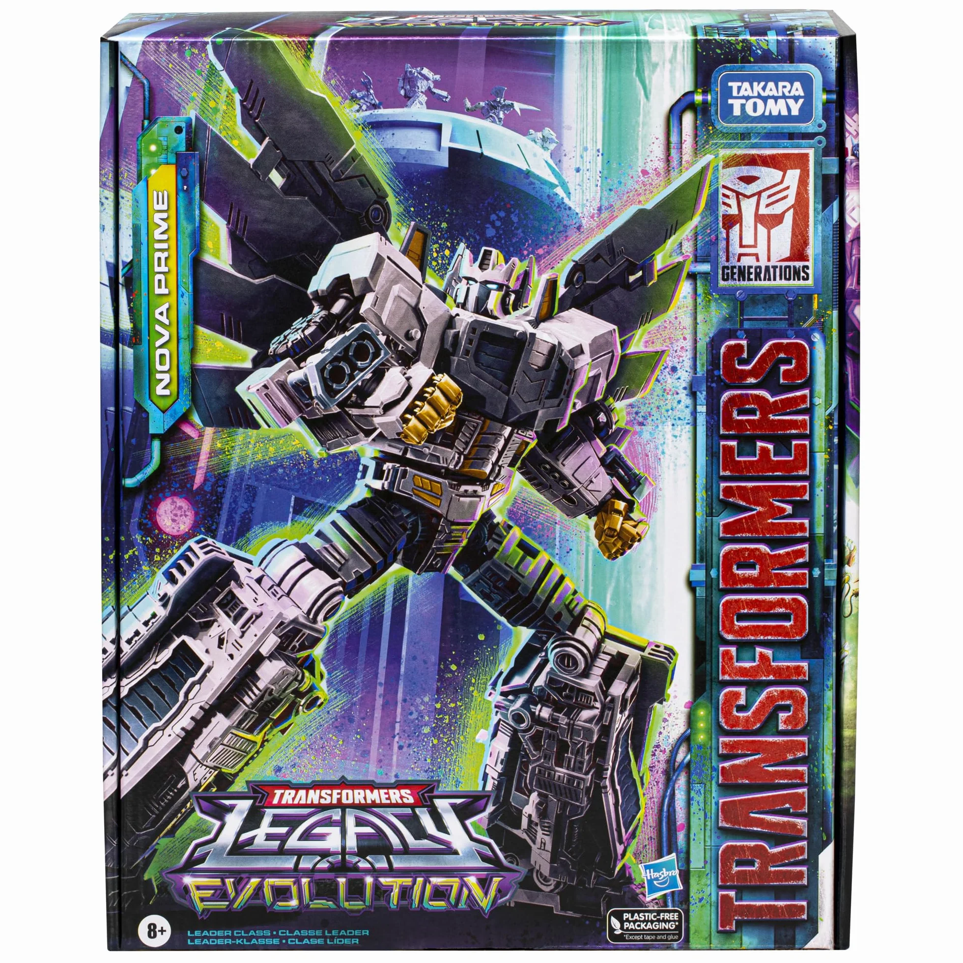 Transformers Generations Legacy Evolution, figurka Nova Prime Leader Class 17,5 cm, dla dziewcząt i chłopców, od 8 lat