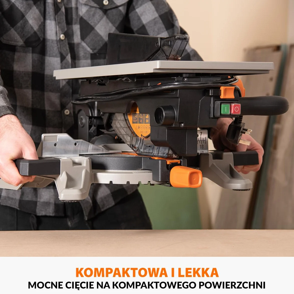 Evolution Power Tools R210MTS-G2 Zmienna piła ukośna/stołowa, kompaktowa, wielofunkcyjne cięcie różnych materiałów, ostrze TCT w zestawie do cięcia drewna, plastiku i metalu, 210mm
