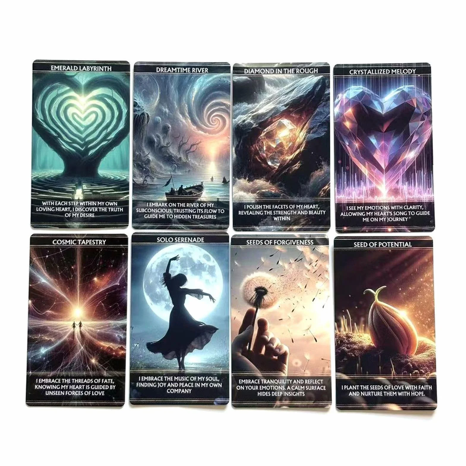 Tarot Cards 36 Sheet Portable Divination Deck for Beginners with Meanings