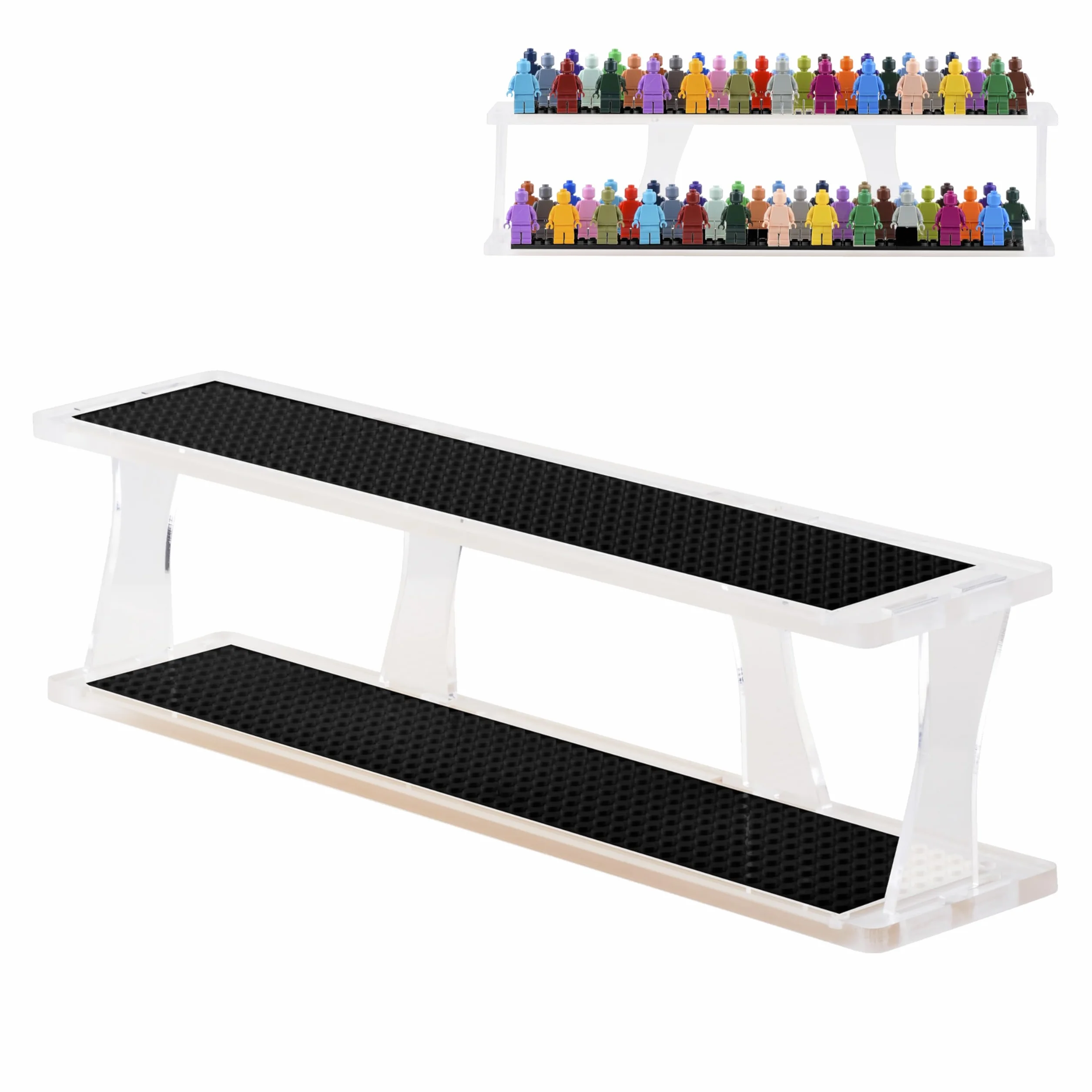 Tapeera Stołowa Gablota na minifigurkę Mieści do 72 Minifigurek lub Zestaw Mini Klocków – Akrylowa Witryna Kompatybilna z Głównymi Markami – Organizer na Półkę