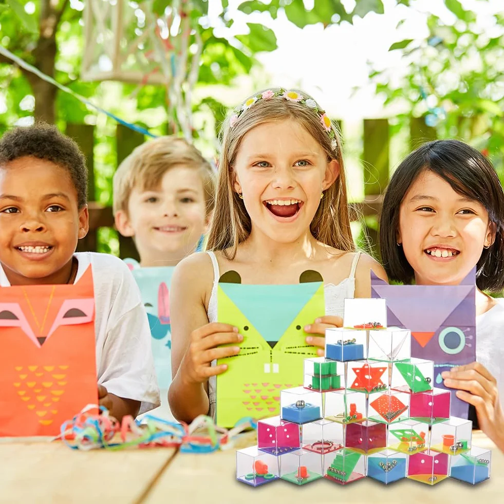 OSDUE 24 Sztuki Mini Puzzle Gry - Różne Poziomy Gier Jigsaw i Zręcznościowych