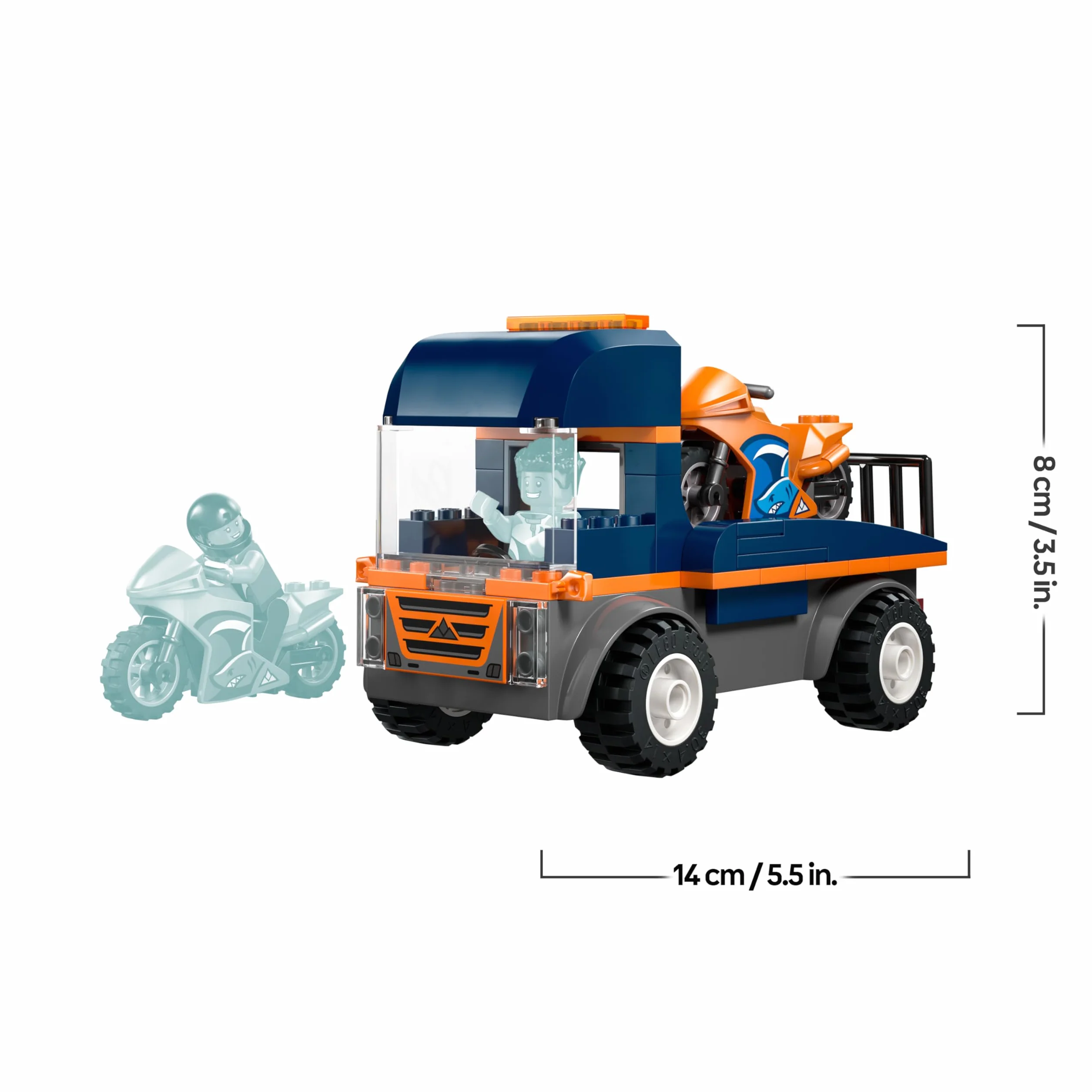 LEGO City Laweta dla motocykli 60491 klocki dla dzieci z minifigurkami