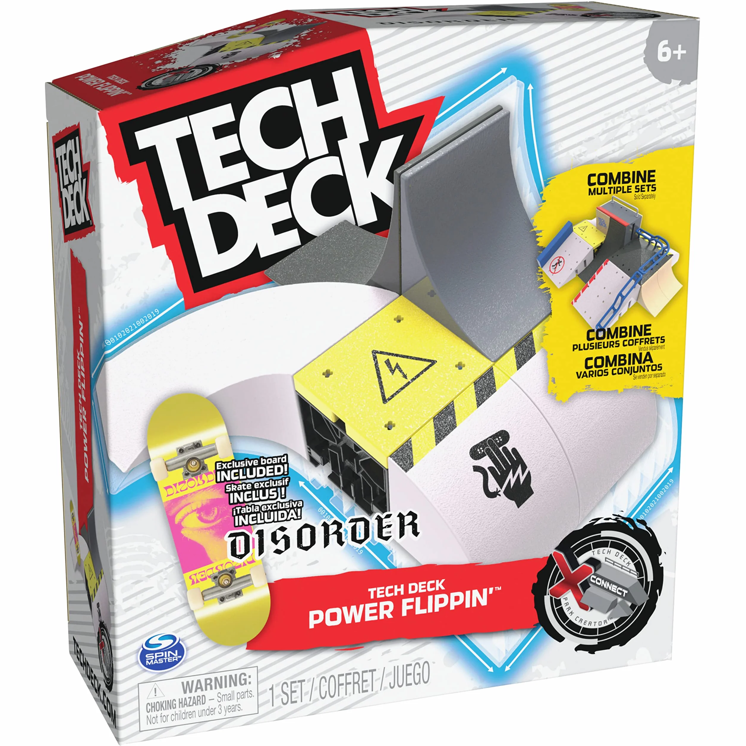 Tech Deck X-Connect zestaw startowy – Power Flippin' zestaw ramp z autentyczną tablicą na palce i akcesoriami