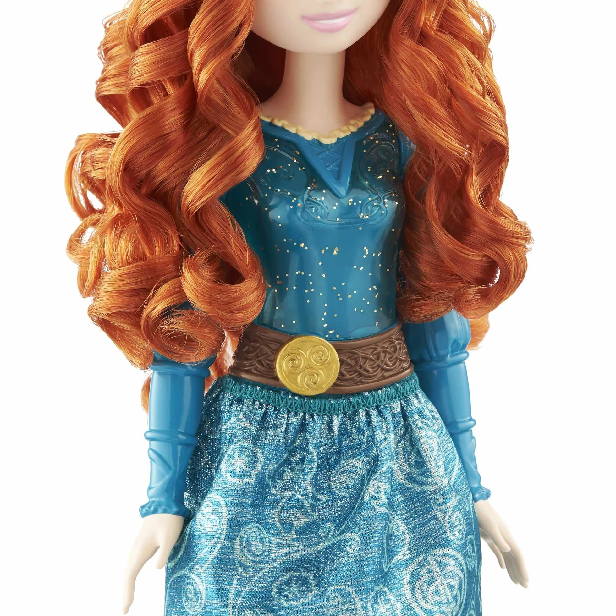Mattel Księżniczka Disneya Merida Lalka z punktami zgięcia, błyszczącym ubrankiem i akcesoriami inspirowanymi filmem Disneya, prezent dla dzieci HLW13