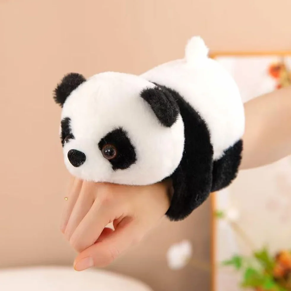 Panda zatrzaskowa bransoletka pluszowe zwierzątko bransoletki urodziny dziecka