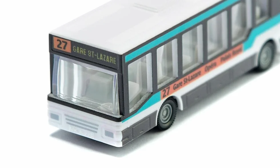siku 1617001, autobus przegubowy RATP Francja, metal/tworzywo sztuczne, turkusowy/biały, wszechstronne zastosowanie, zabawka dla dzieci