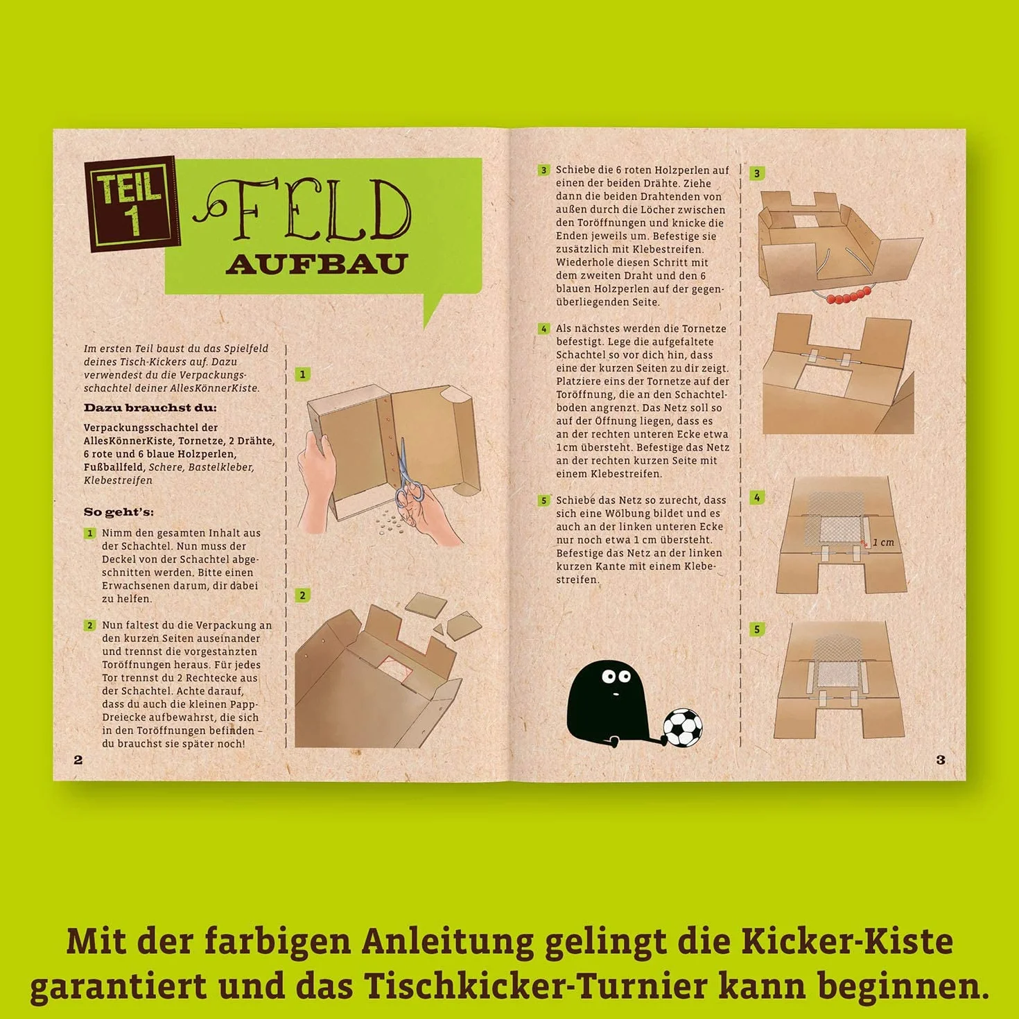 Fußball Tisch-Kicker: Bastel-Set