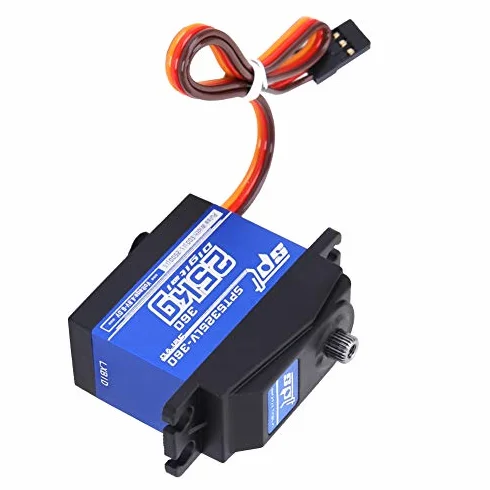 Tbest Cyfrowe Serwo, 1500 μs/330 Hz Obrót o 360 stopni 25 kg Standardowe Cyfrowe Serwo do Robota Samochodowego RC
