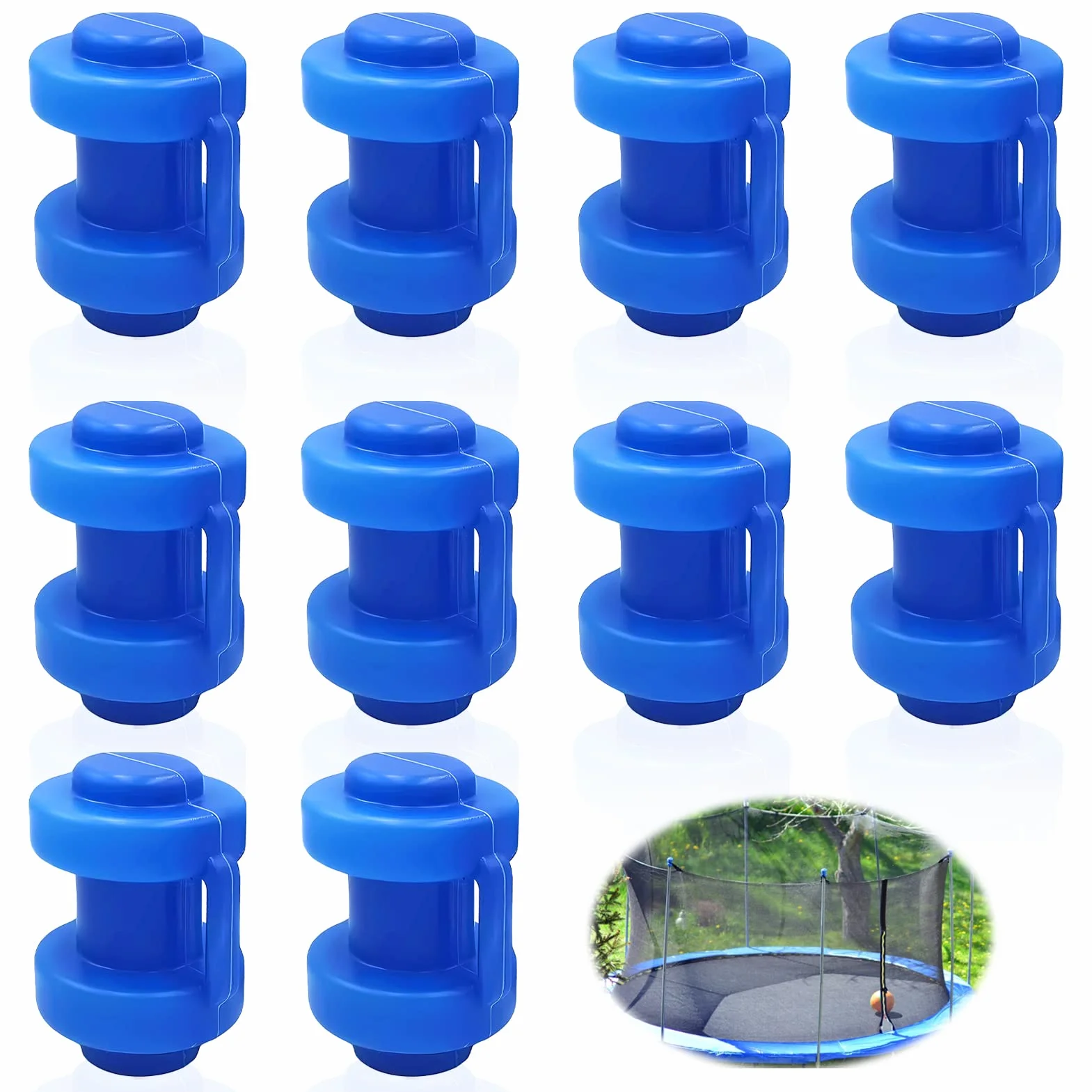 Zatyczki do trampoliny, 10 sztuk Trampolina zatyczki, pokrywa krawędzi trampoliny, zatyczki zamykające do trampoliny, akcesoria sportowe trampolina, Ø25mm
