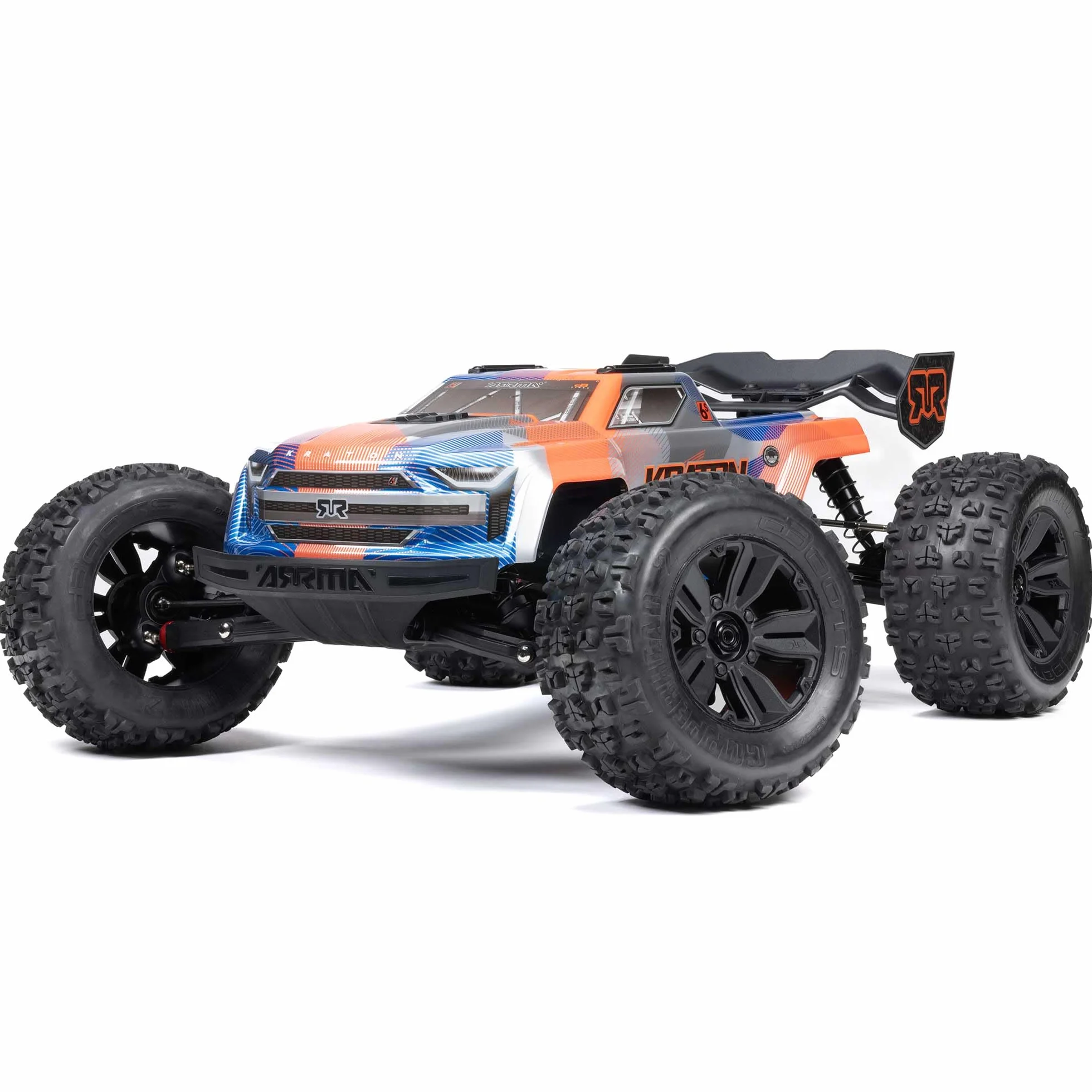 ARRMA RC Truck 1/8 KRATON 4X4 6S BLX BRUSHLESS V6 Speed Truck RTR niebieski pomarańczowy