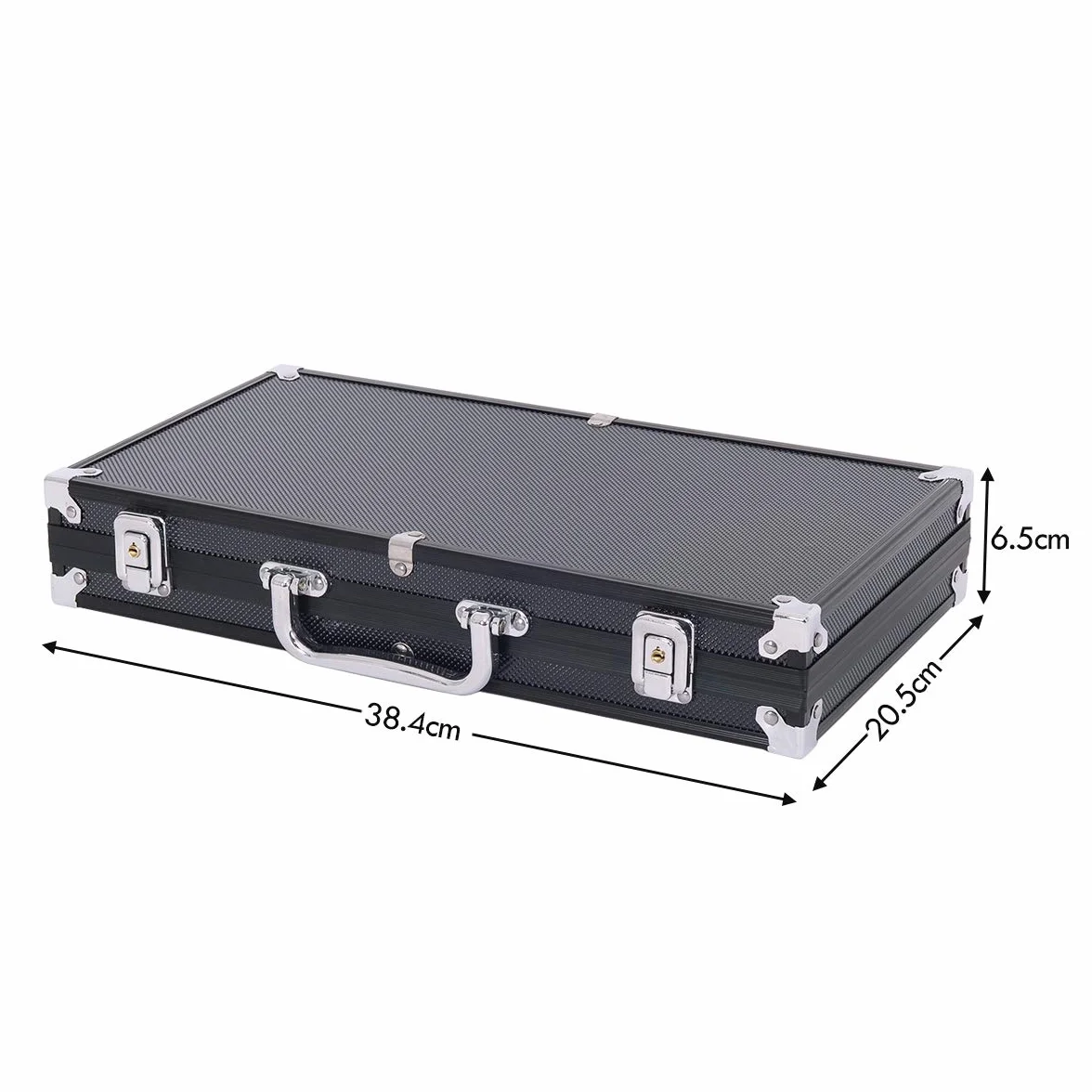 COSTWAY Zestaw żetonów pokerowych z 300szt laserowych żetonów (11,5 grama), karty pokerowe, 5 kości, aluminiowe etui do Texas Holdem, Blackjack, Roulette