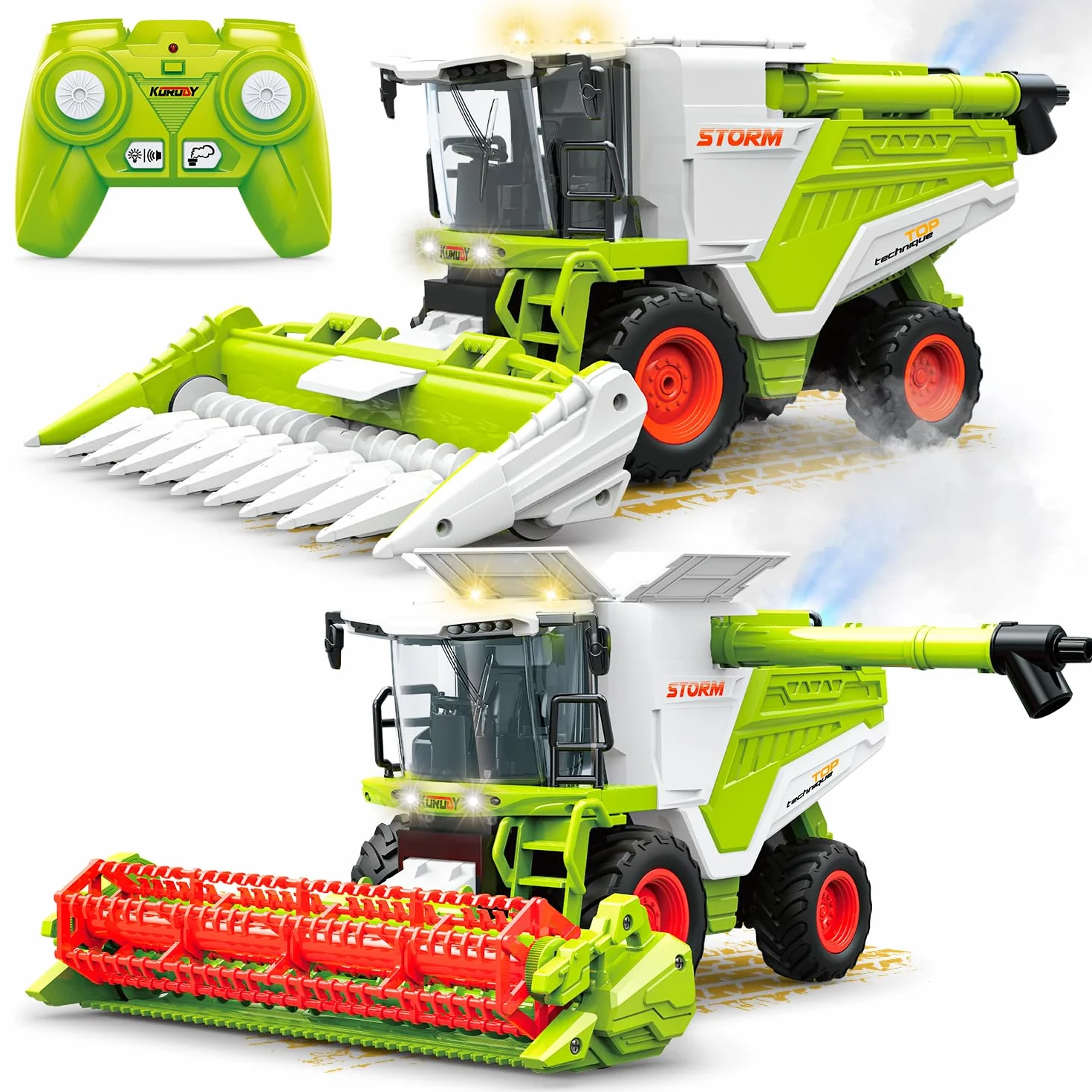 Zdalnie sterowany traktor kombajn zbożowy, traktor zdalnie sterowany kombajn od 3-6 lat, kombajn zabawka, rc buldog, Pojazd, Farma, Rolnictwo, Ciągnik, Maszyna żniwna, Praca w polu, Zabawka