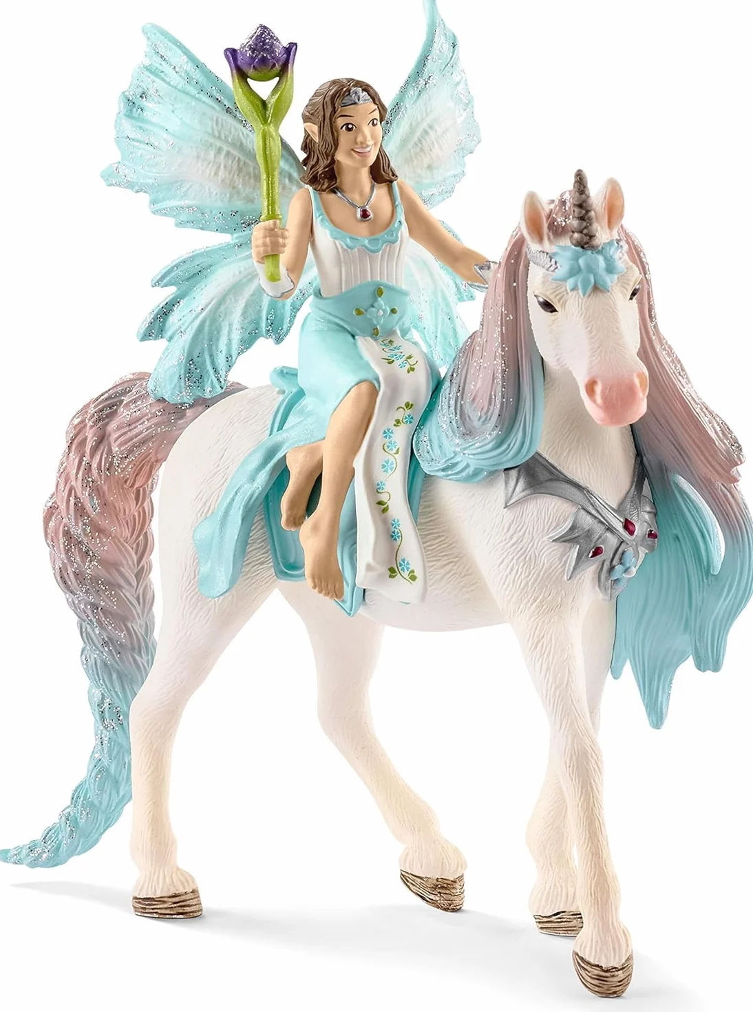 schleich BAYALA | Eyela z jednorożcem 70569 | Księżniczka z berłem i jednorożec z magnesem | Magiczny prezent dla dziewczynek i chłopców | Figurka kolekcjonerska | Od 5 lat | Zestaw 3 elementów